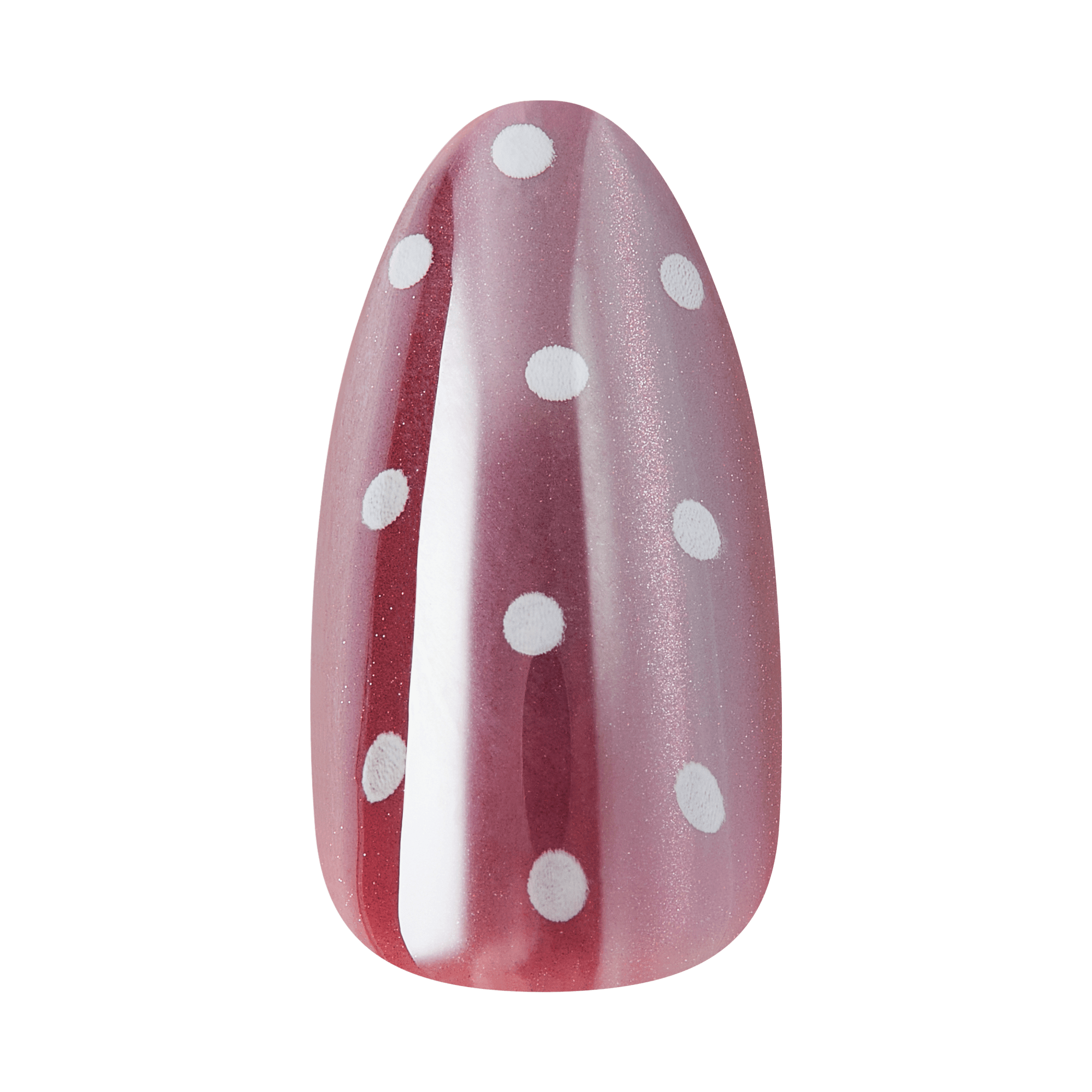 Kiss Glam Embellished Press On Fake Glue Nails - Velvet Noir | 3D & Jewel Design, Pink, Medium, Almond