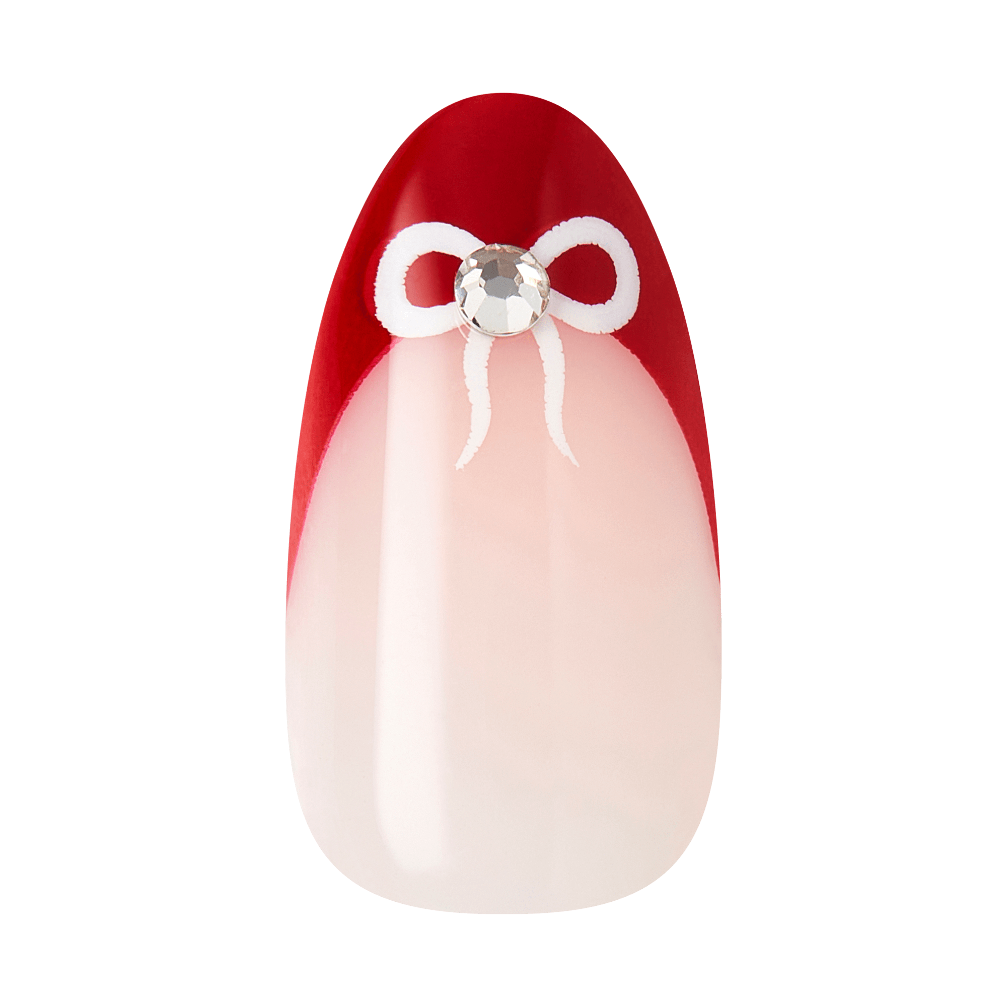 Impress Design No Glue Fake Press On Nails - Buzz | French Design, White, Medium, Almond, Manicure