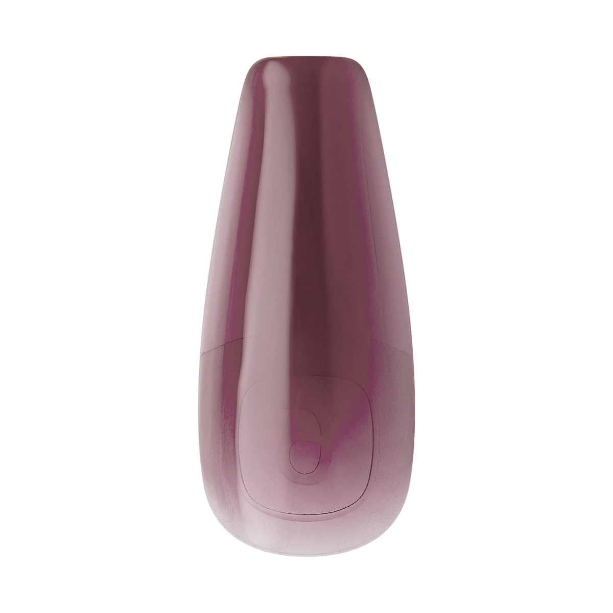 Glossy mauve LED soft gel nail lamp with a smooth, rounded design and a single button on the front for curing nails.