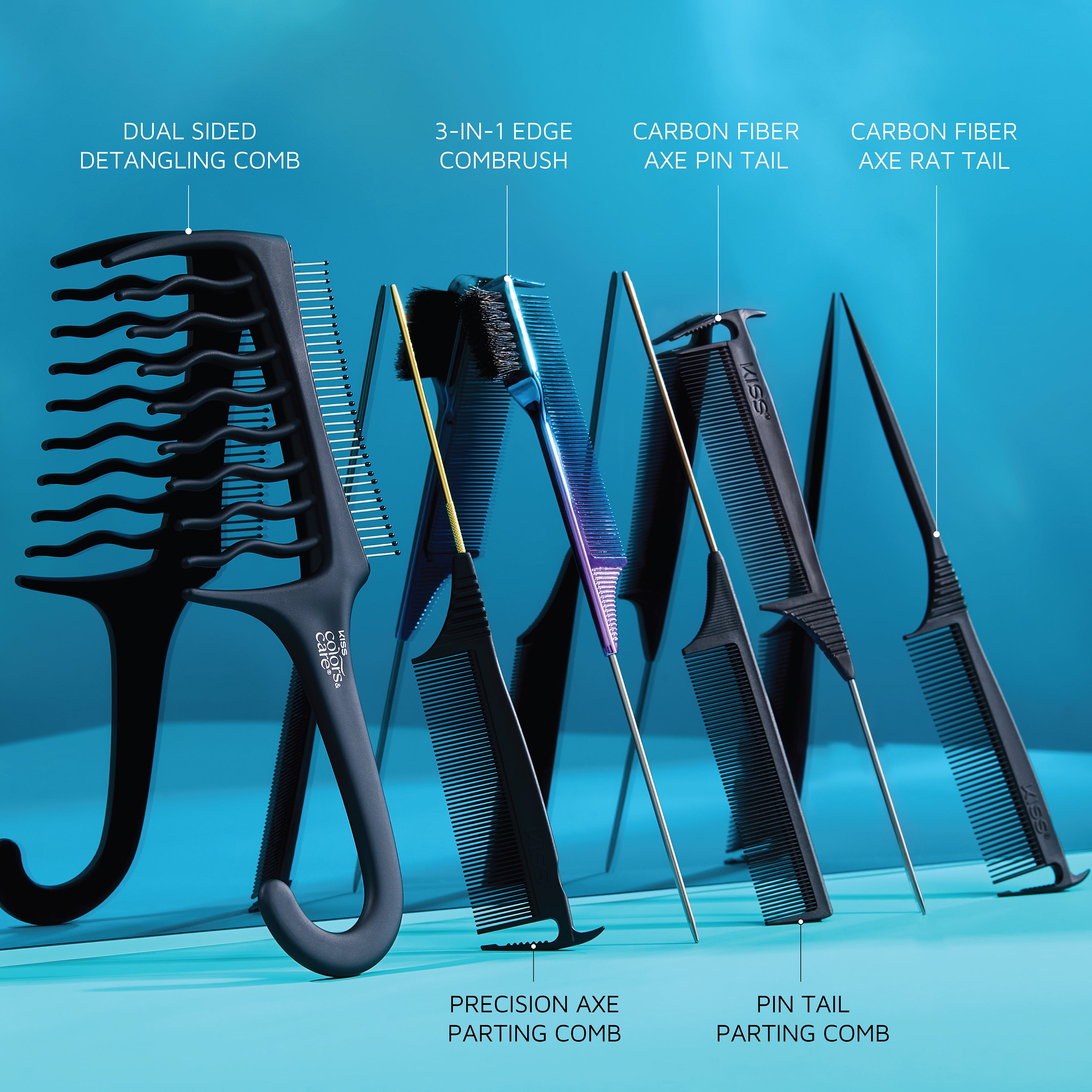 Kiss Colors & Care Pin Tail Parting Comb