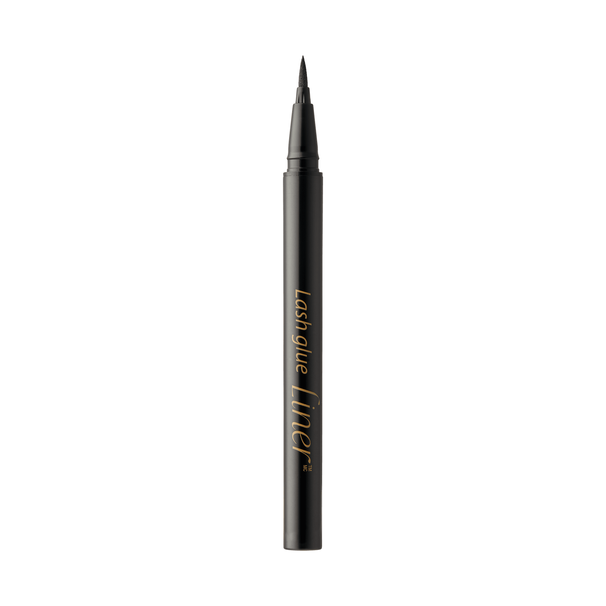 Black liquid pen with a fine felt tip, labeled \