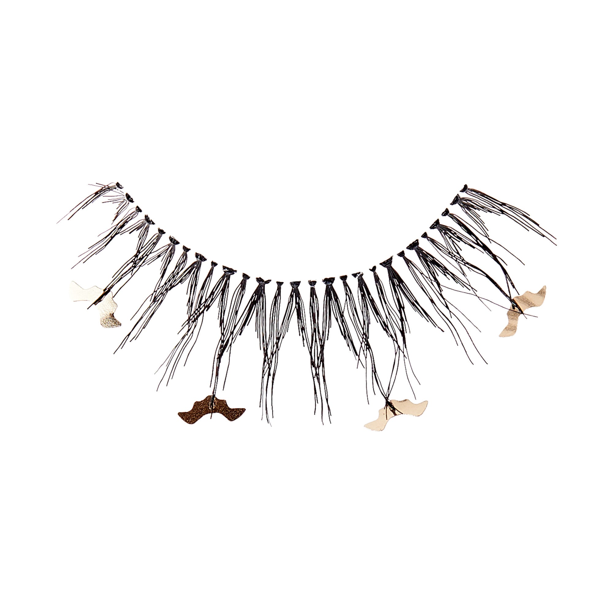 The image shows a decorative garland. The garland consists of a series of black strings hanging down from a central cord. Interspersed among the black strings are several small, light-colored bird or bat-shaped cutouts. The overall design gives a whimsical and natural appearance, suitable for festive or decorative purposes.