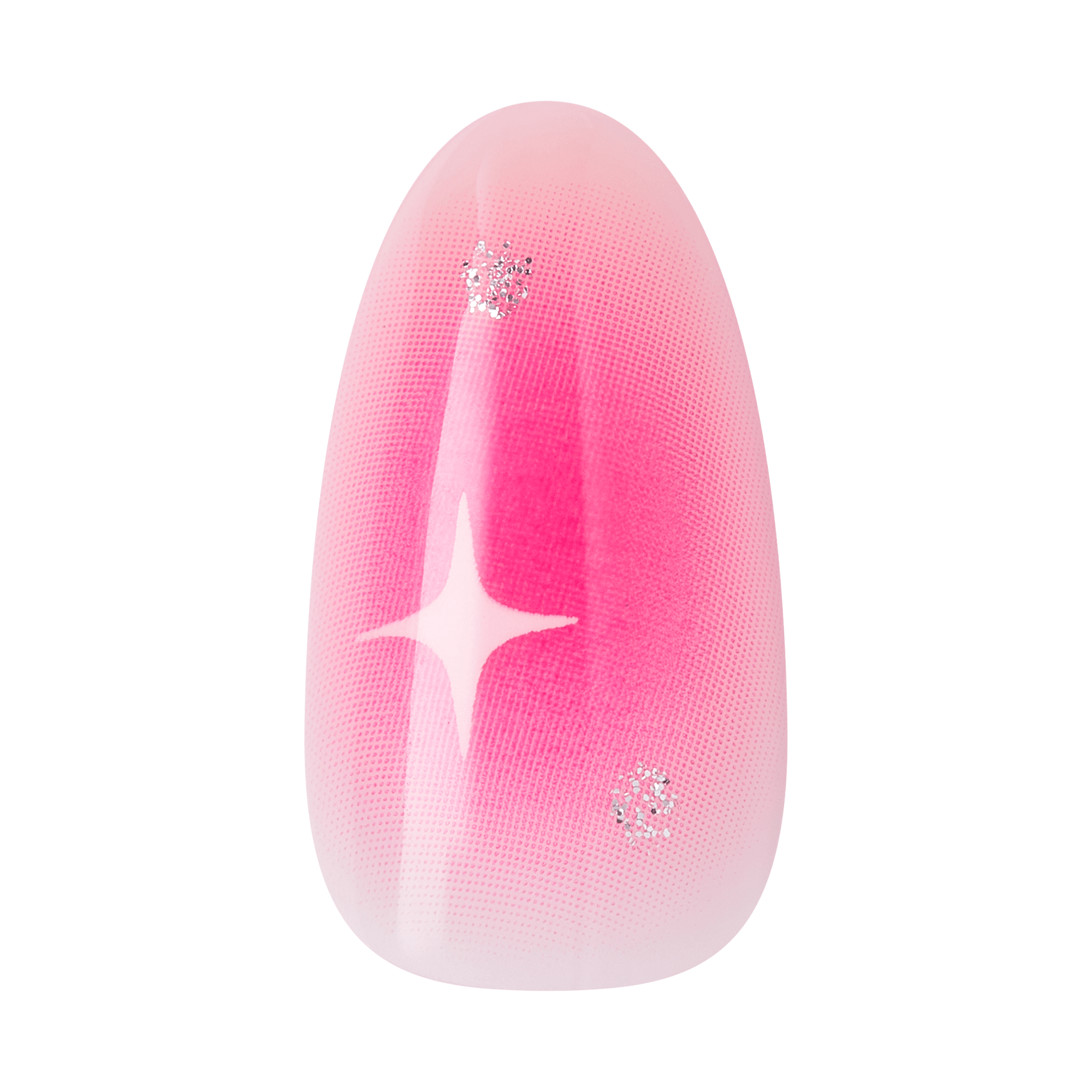 Pink silicone facial cleansing brush with star design and rhinestone accents