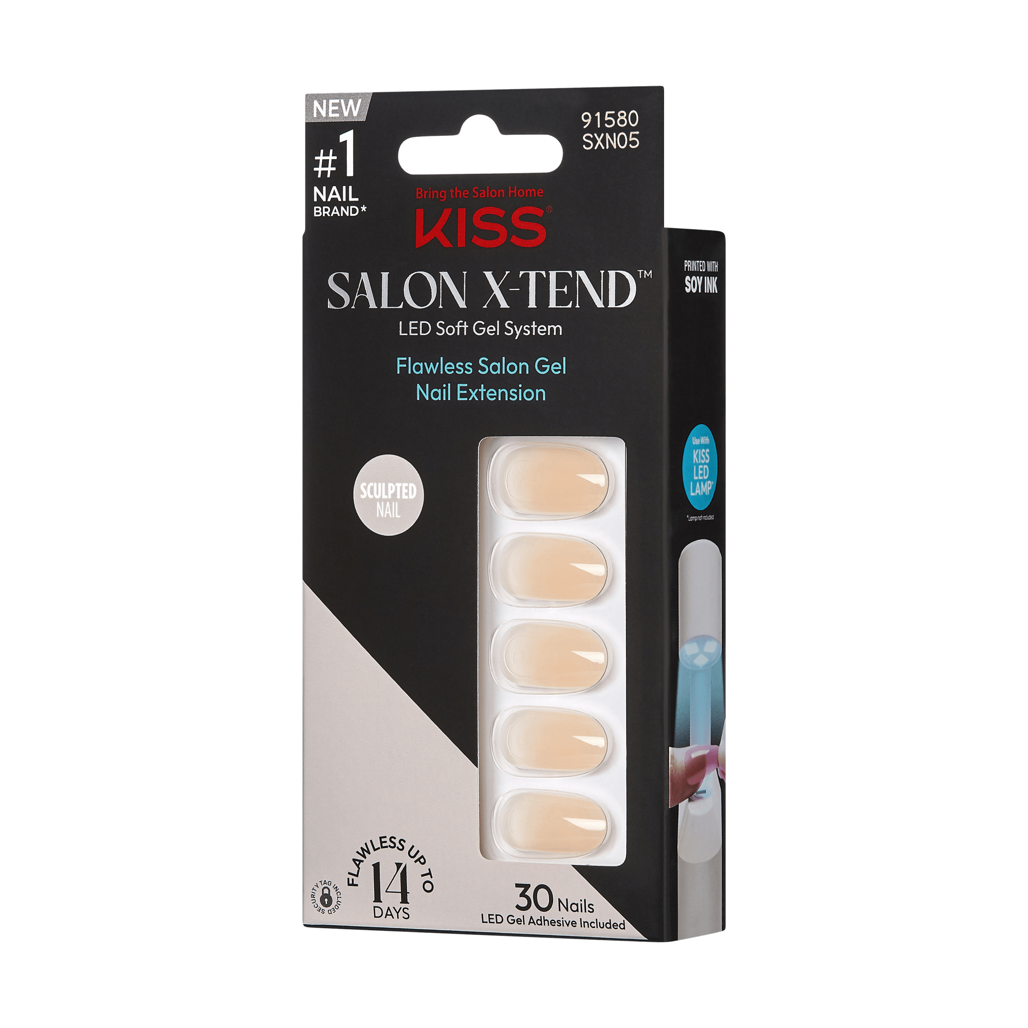Kiss Salon X-tend Color Press On Gel Nails - Moonlight