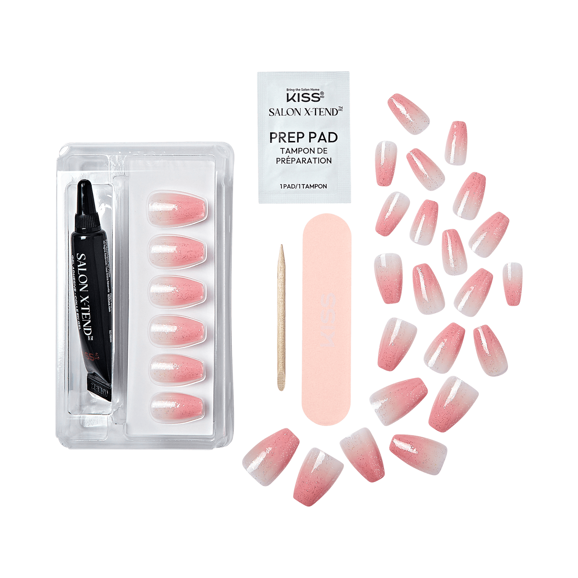 Kiss Salon X-tend Design Press On Gel Nails - Detox