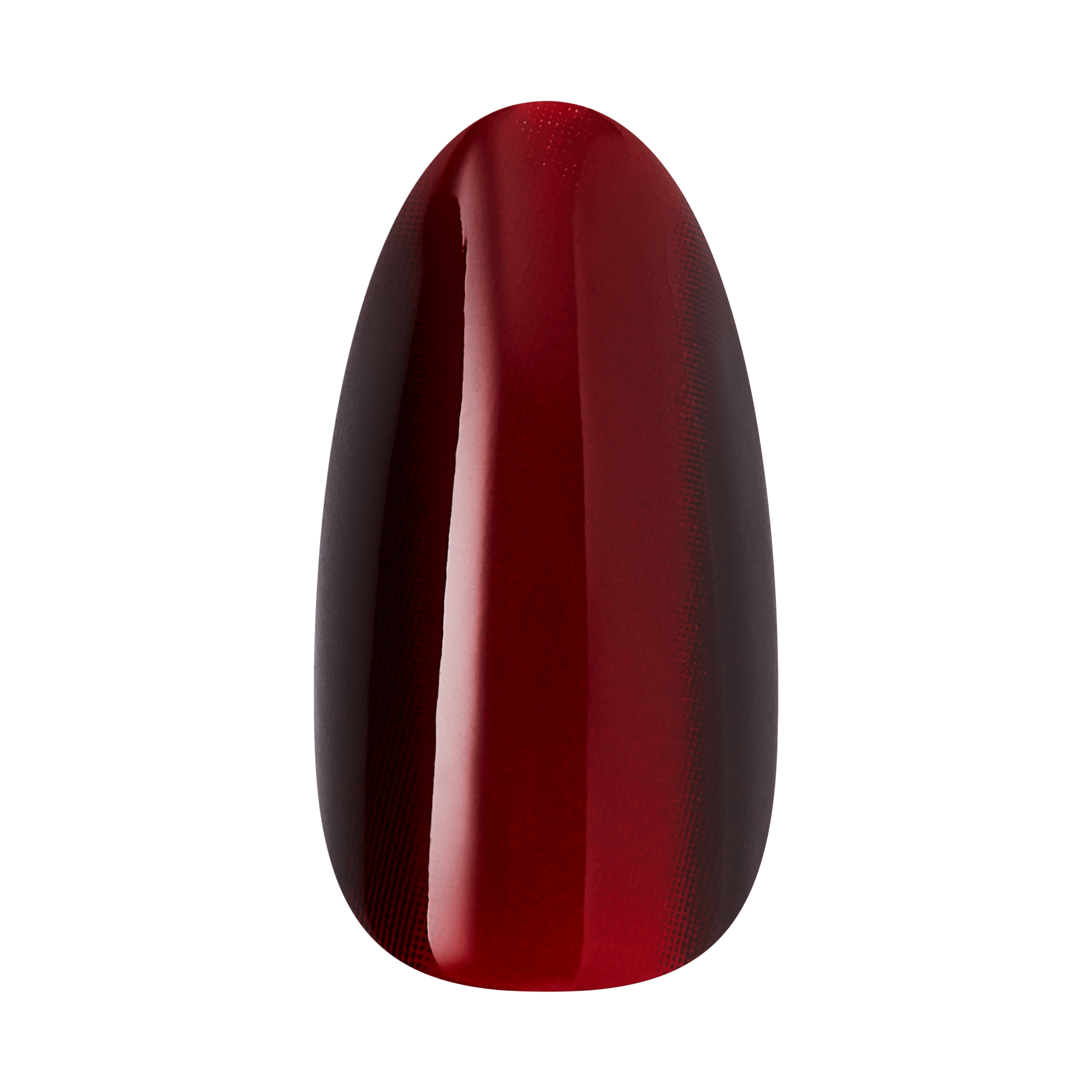 Deep burgundy gel nail polish with glossy finish and light reflection.