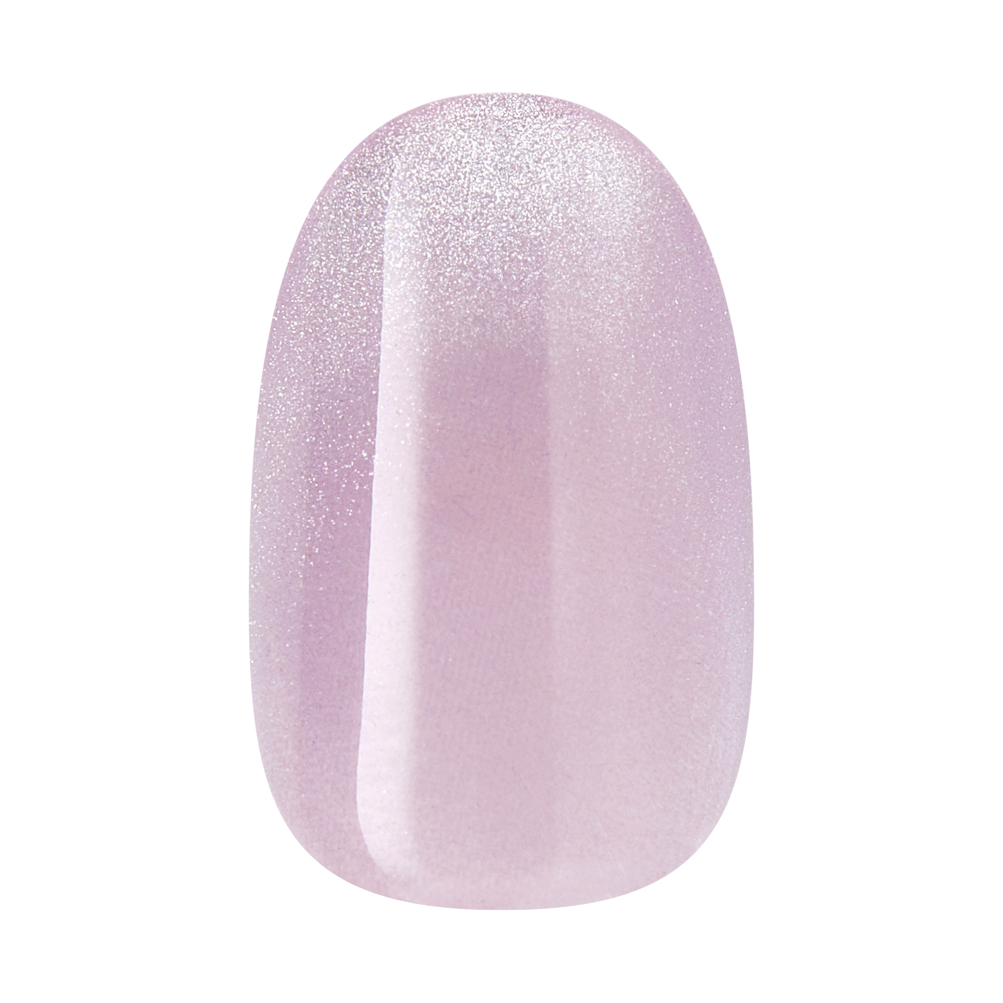Glittery pale pink gel manicure nail polish swatch