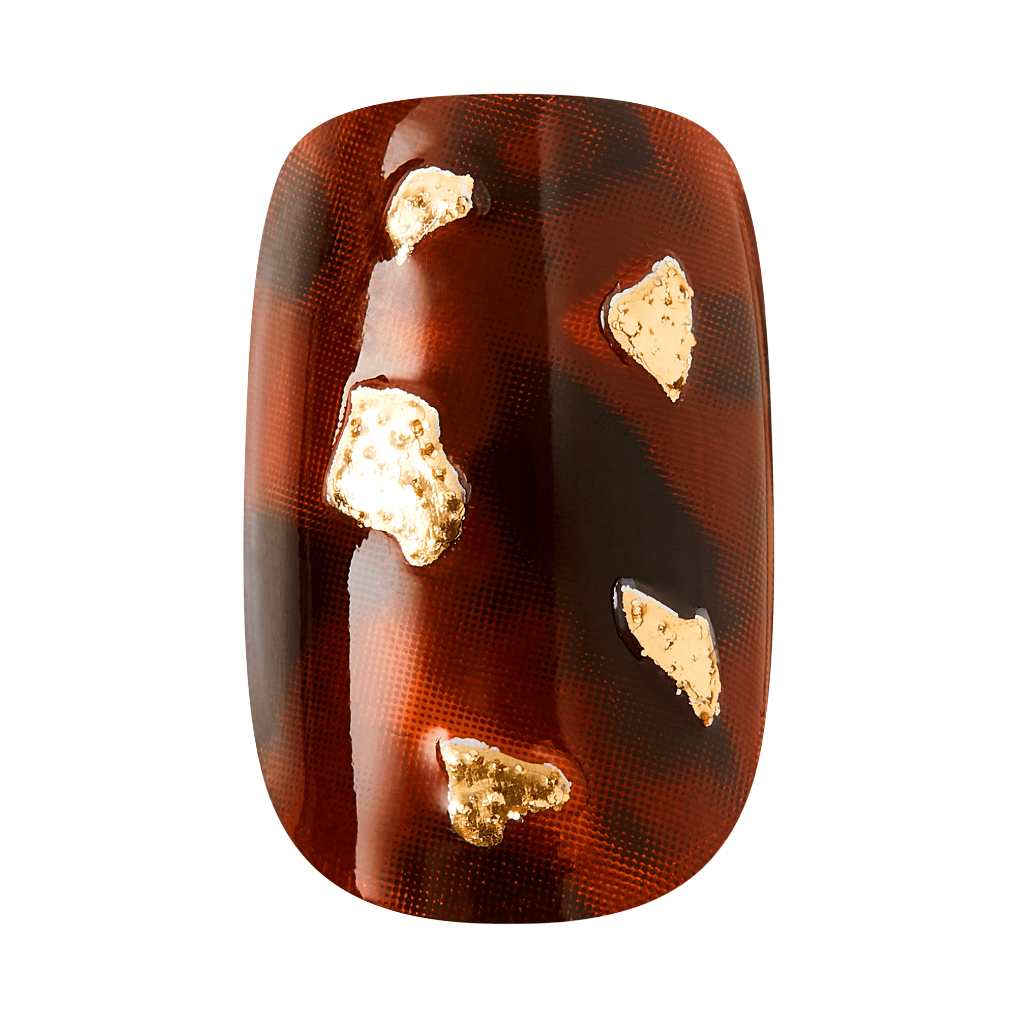 Kiss Core Design Press On Fake Glue Nails - Your Time | Design, Brown, Short, Squoval