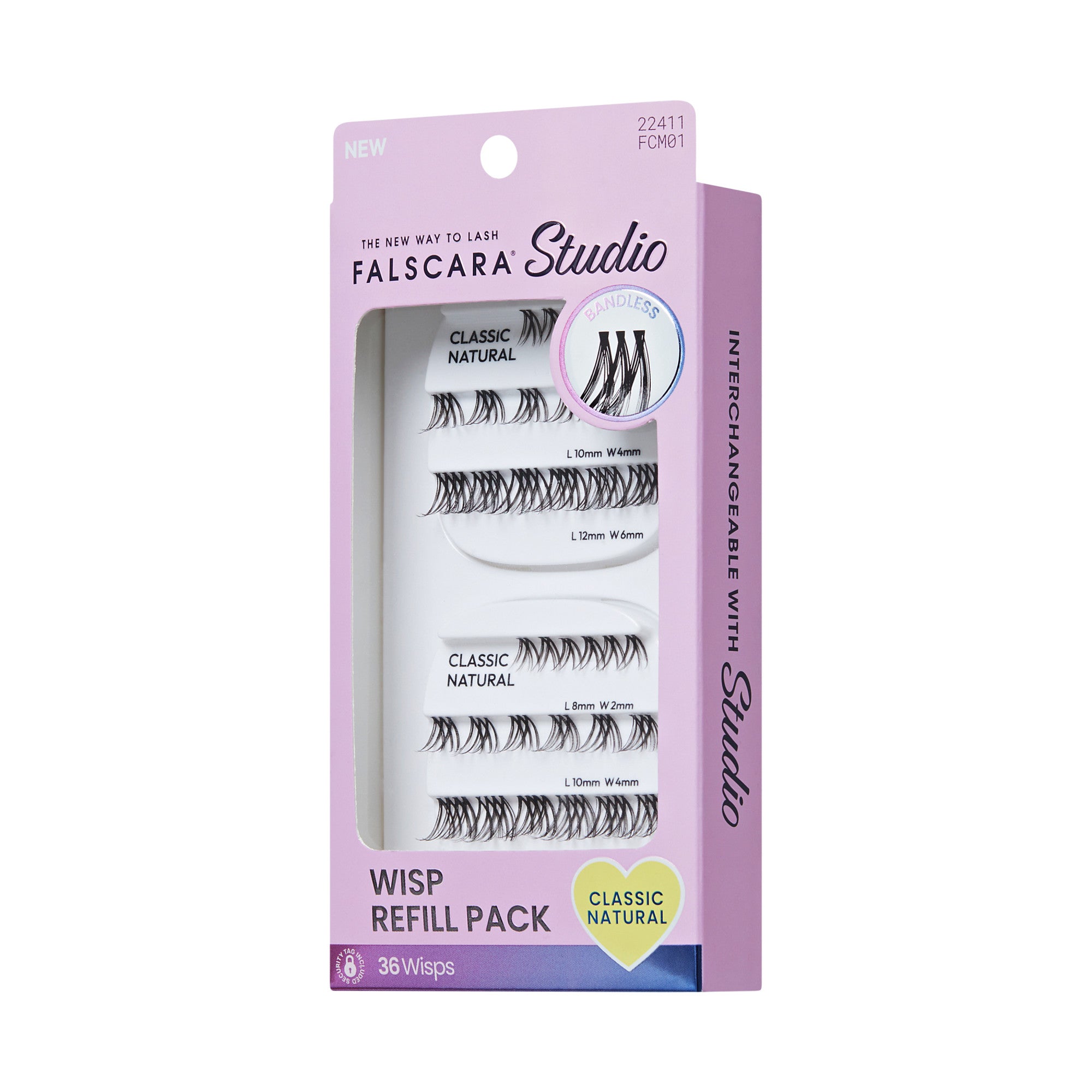 Falscara Studio Wisp Refill Pack with 36 false lashes in Classic Natural style