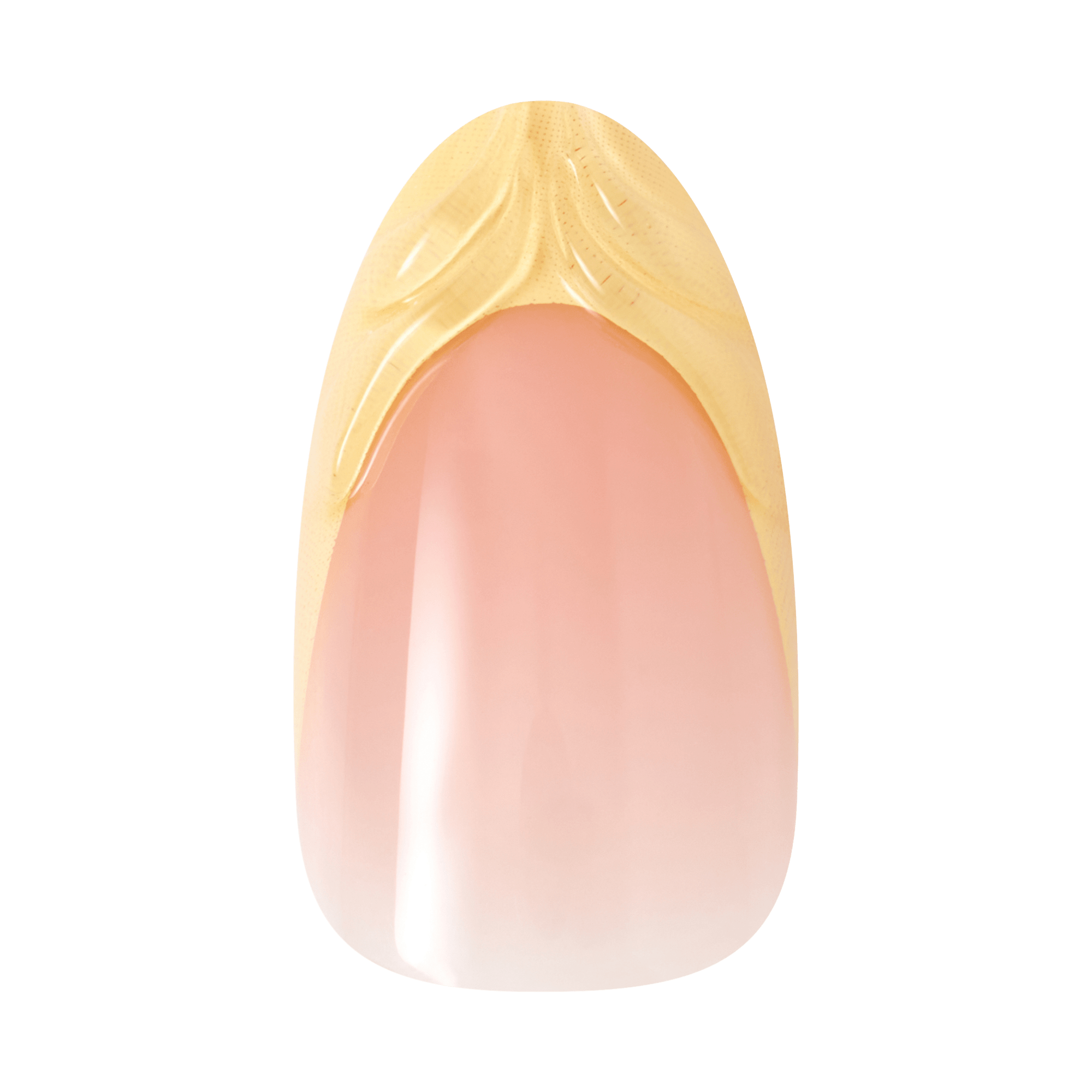 Kiss Glam Jeweled Press On Fake Glue Nails - Gleam Catcher | 3D & Jeweled French, Yellow, Medium, Almond
