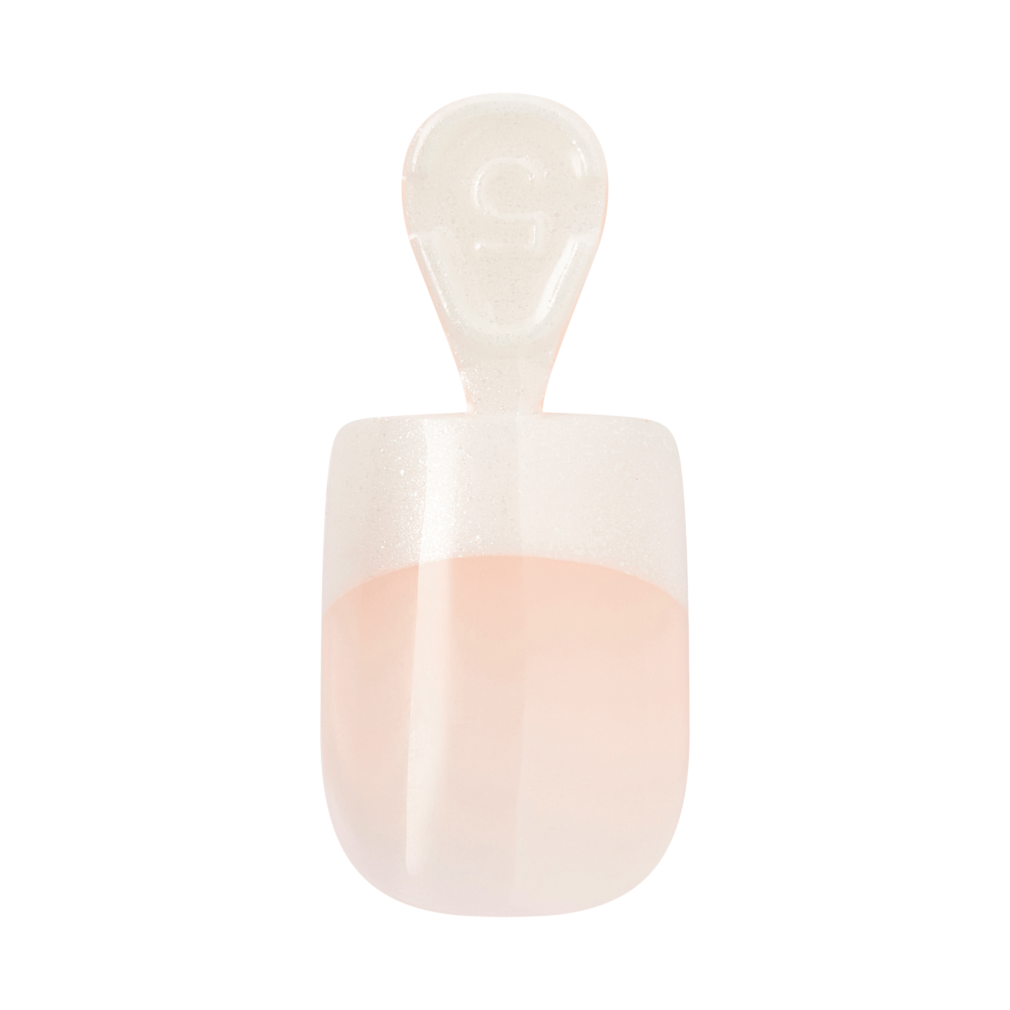Beige ceramic dispenser bottle with pale pink liquid inside