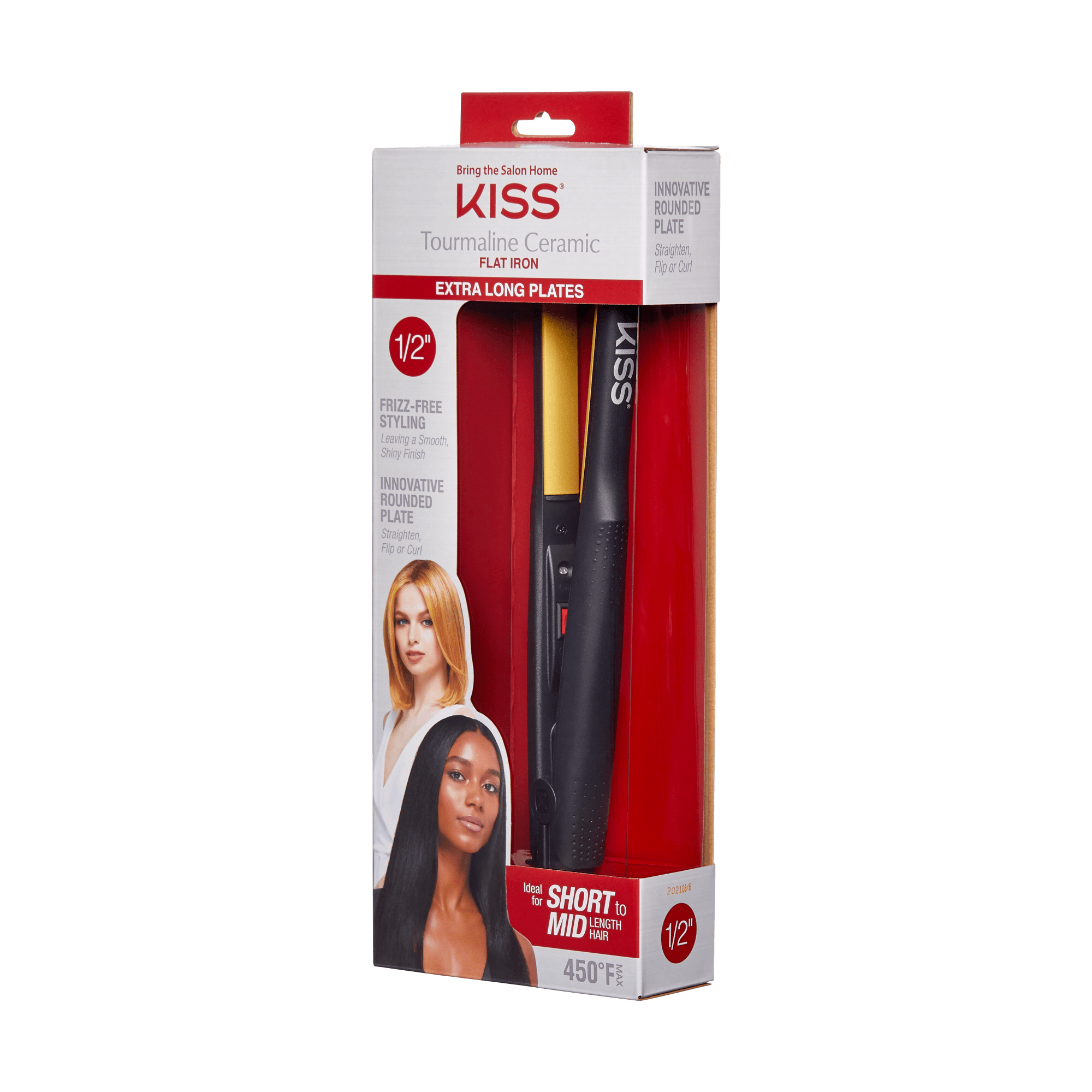 KISS Tourmaline Ceramic Flat Iron with extra long 1/2\