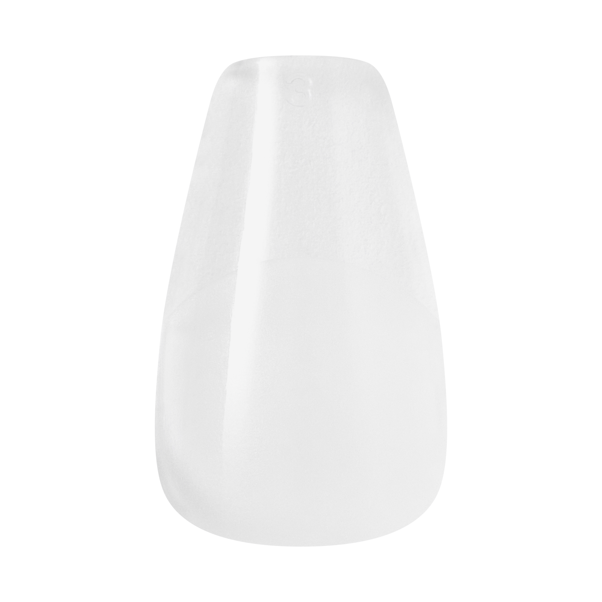 White tapered cylindrical object on plain background