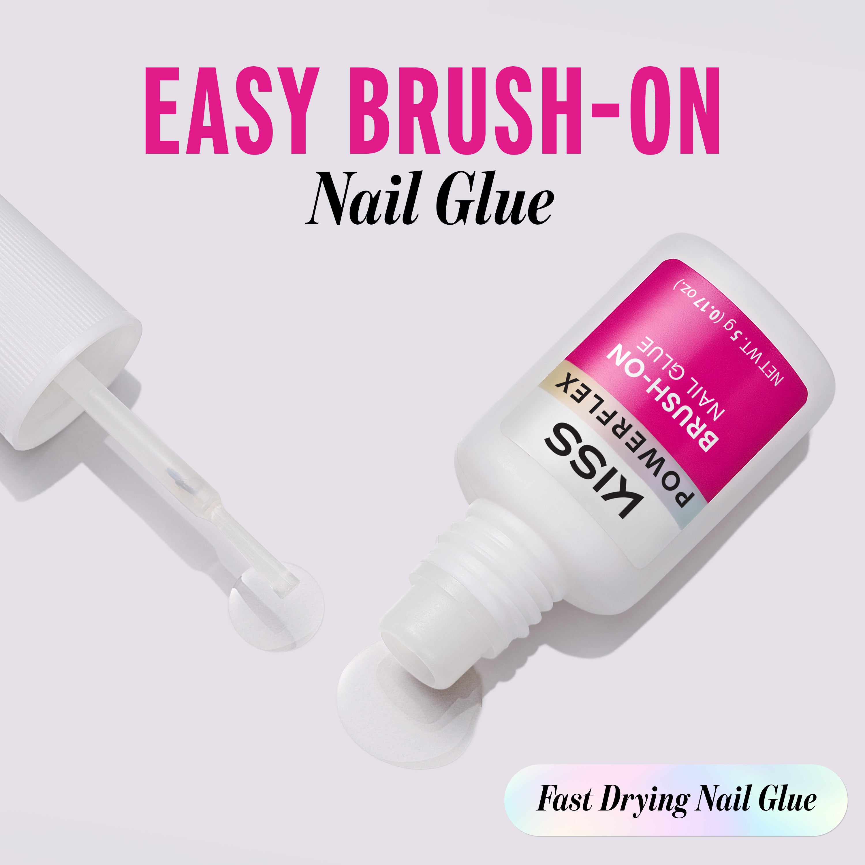 Kiss PowerFlex Brush-On Nail Glue 3-Pack
