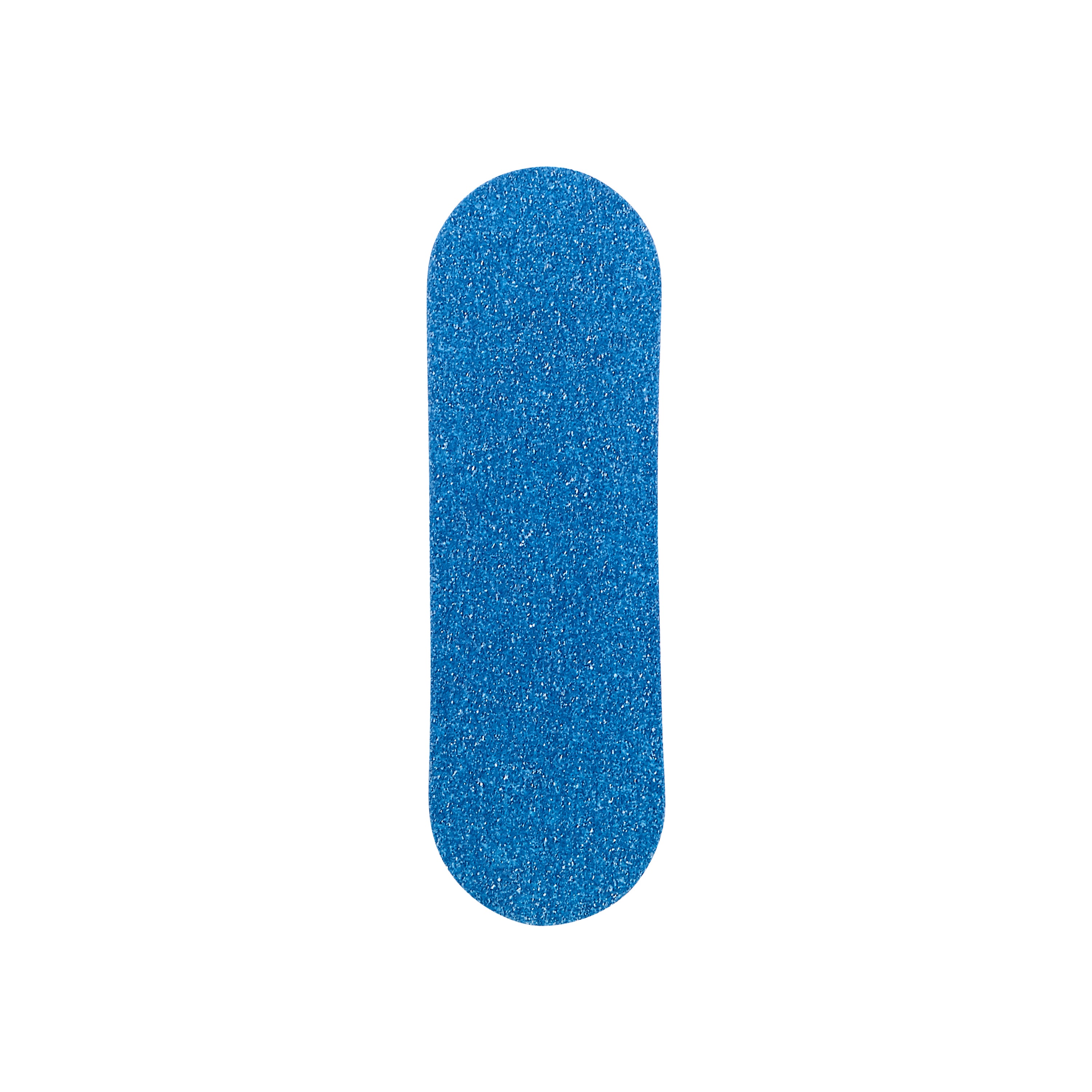 Blue nail file with rounded edges, shown against a plain white background.