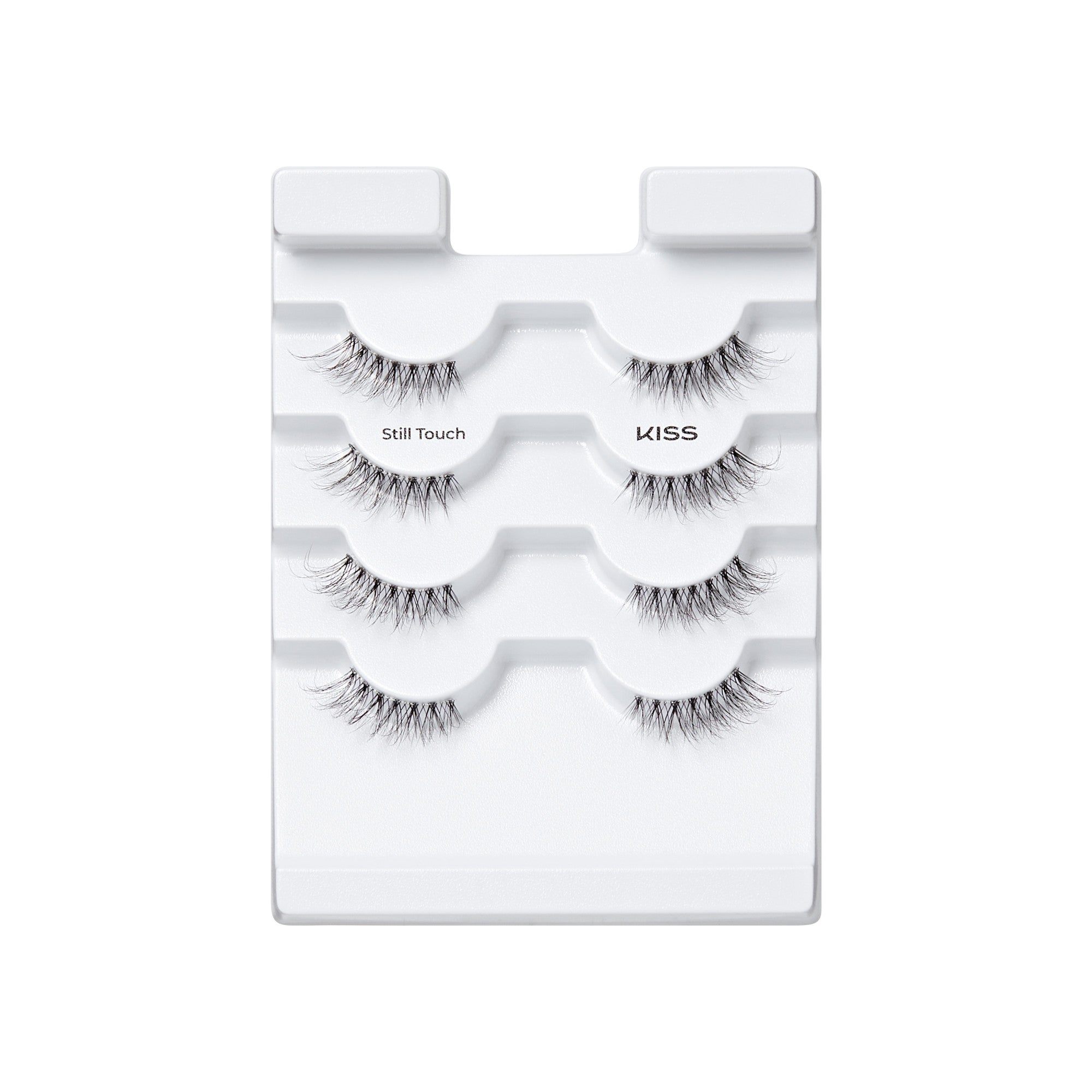 KISS Still Touch false eyelashes set with 4 pairs in white storage tray
