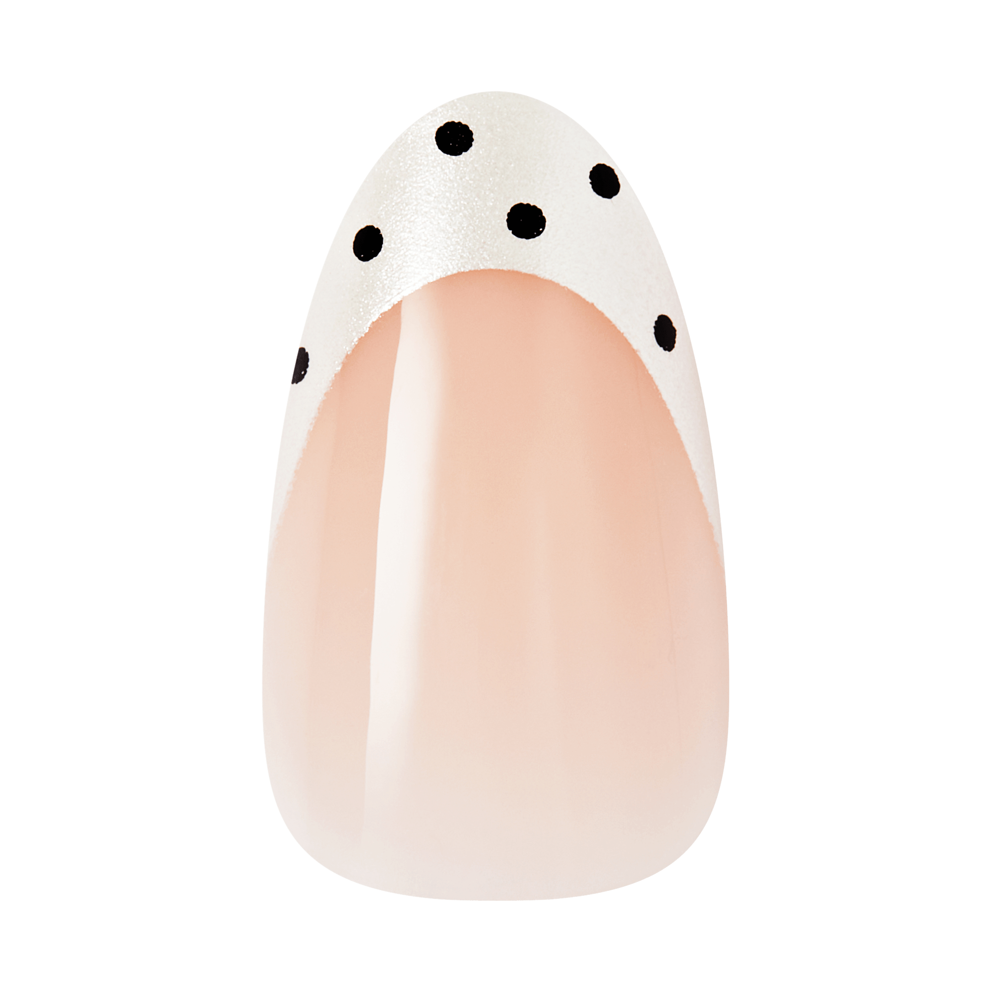 Kiss Glam Jeweled Press On Fake Glue Nails - Mood Pop | 3D & Jeweled French Design, Black & White, Medium, Almond