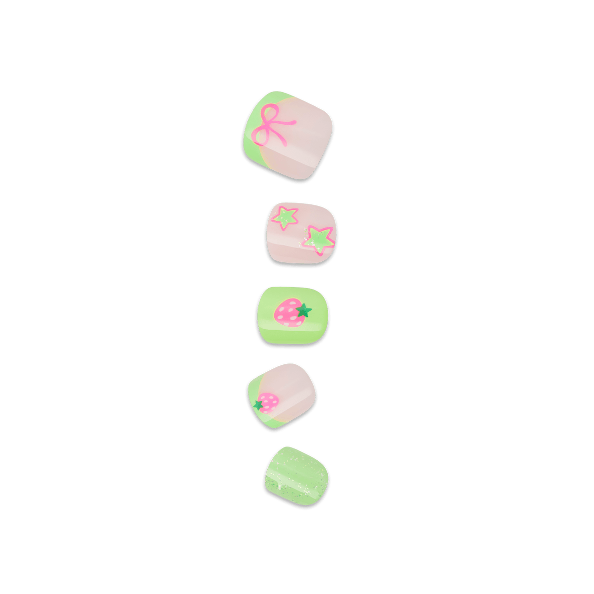 Impress Kids No Glue Fake Press On Nails - Princess Dream | Design, Pink & Green, Kids, Squoval, Manicure