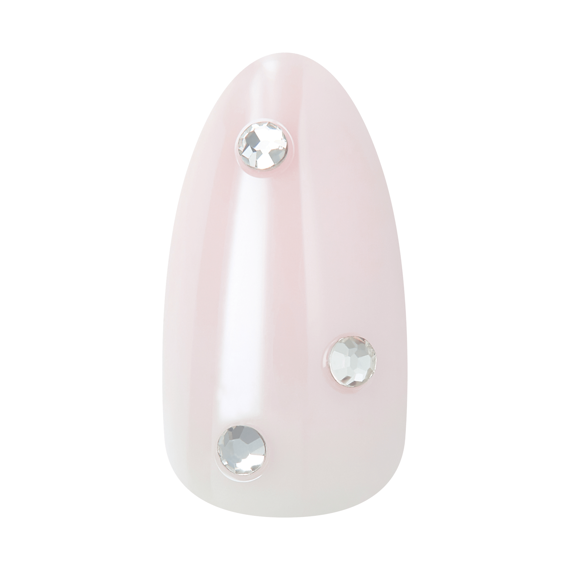 Kiss Glam Jeweled Press On Fake Glue Nails - Candy Dust | 3D & Jeweled, Pink, Medium, Almond