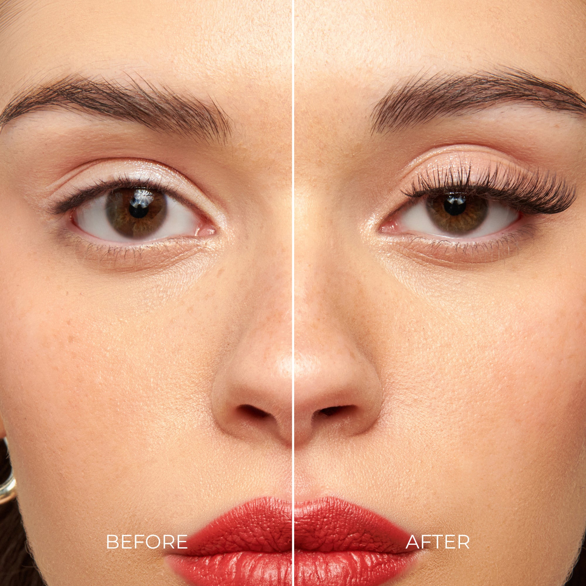 Before and after comparison of a woman&