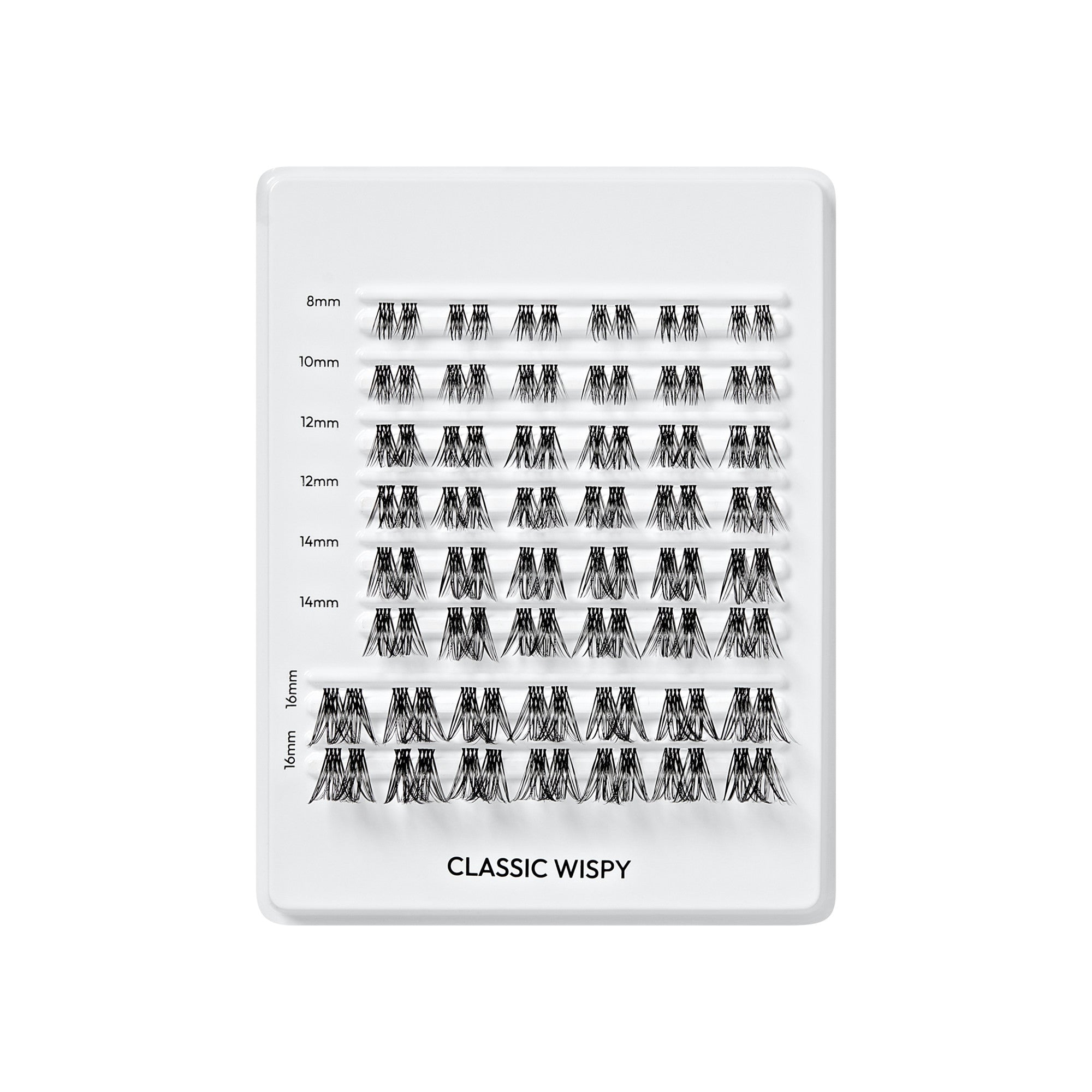 Classic Wispy eyelash palette with 8 sizes from 8mm to 16mm