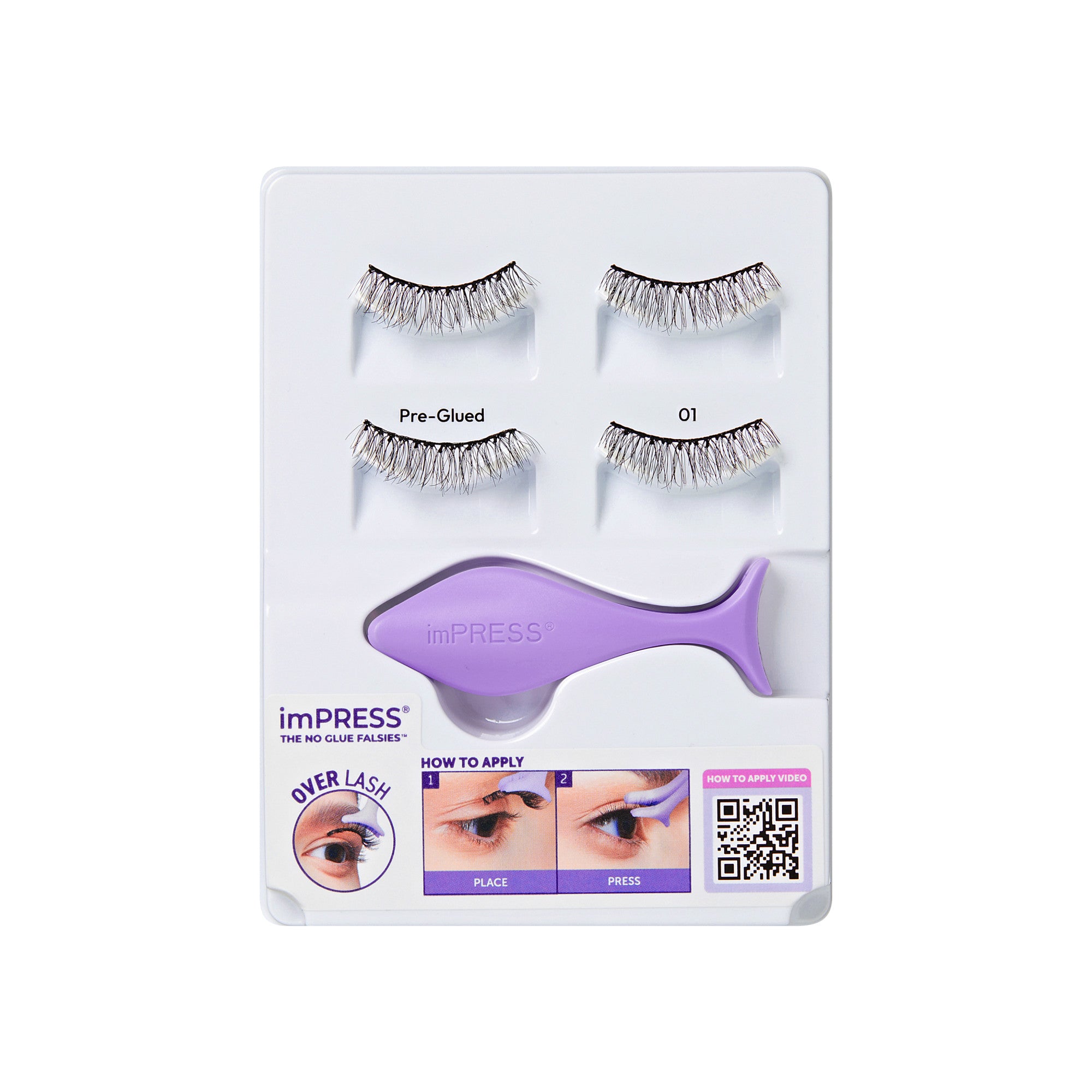 imPRESS The No Glue Falsies lash kit with applicator tool and instructions