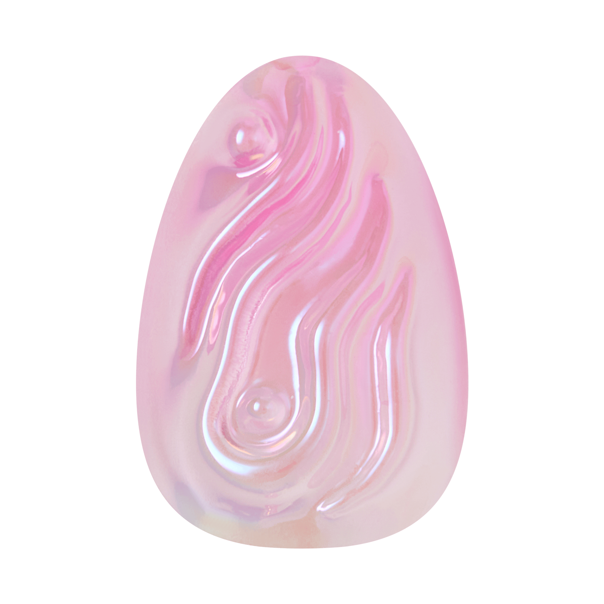 Kiss Glam Jeweled Press On Fake Glue Nails - Starry Chiffon | 3D & Jeweled Design, Pink, Short, Almond
