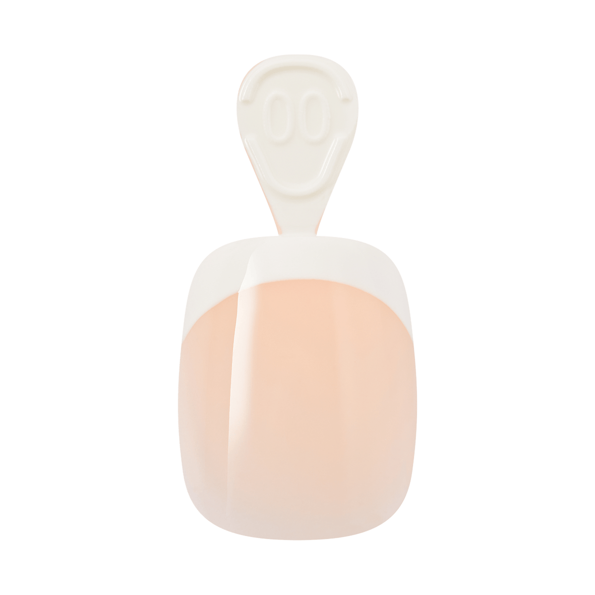 Minimalist illustration of a faceless person with peach-colored torso and cream-colored head and shoulders.