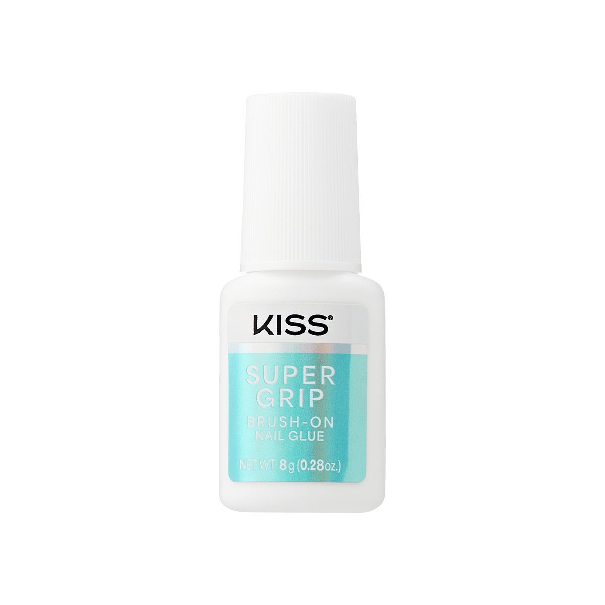 Kiss SuperGrip Brush-On Nail Glue | Nail Adhesive, Press-On Glue, Vitamin E Infused, Long-Lasting Wear, Clean & Strong, 0.28 oz.