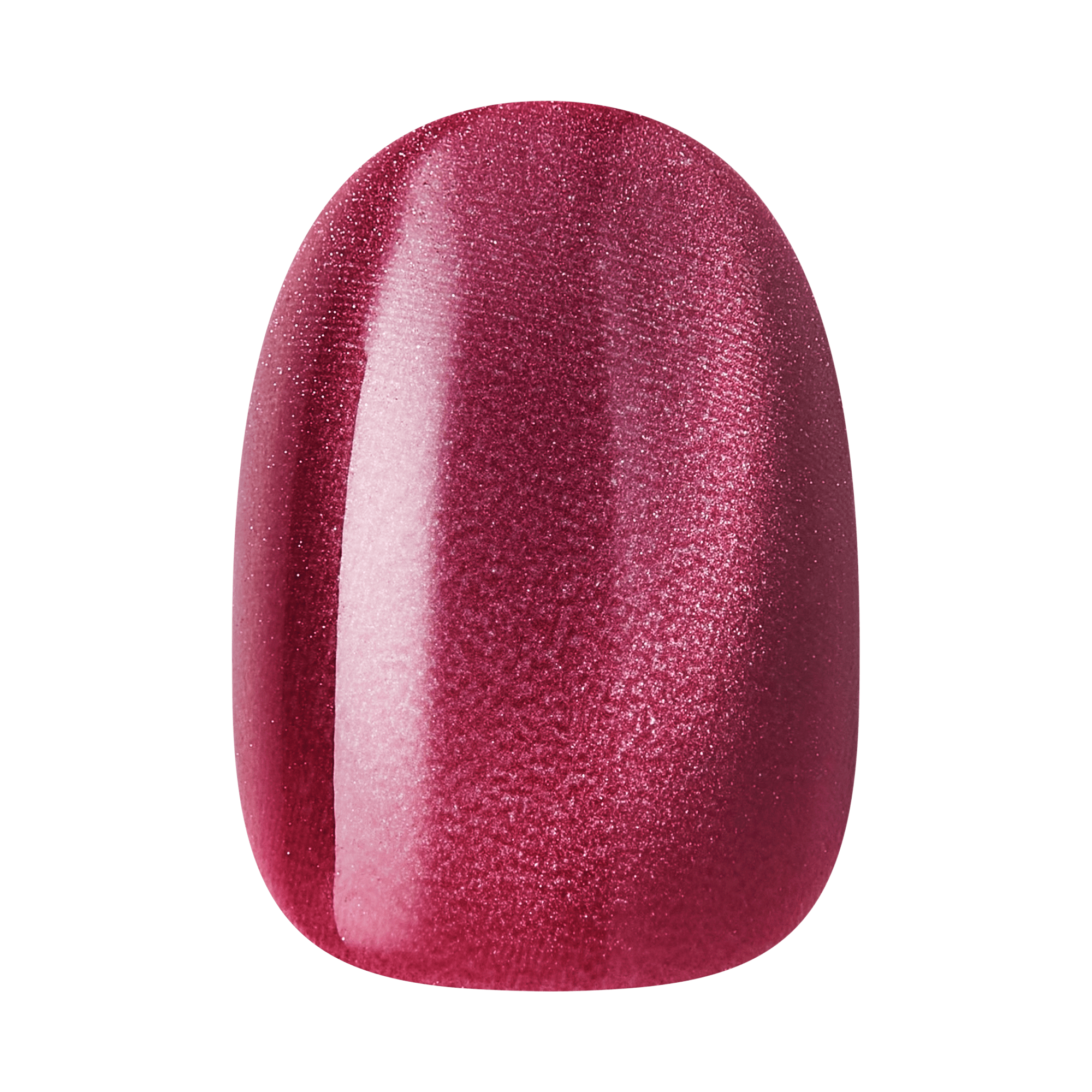 Burgundy glitter nail polish swatch with glossy finish