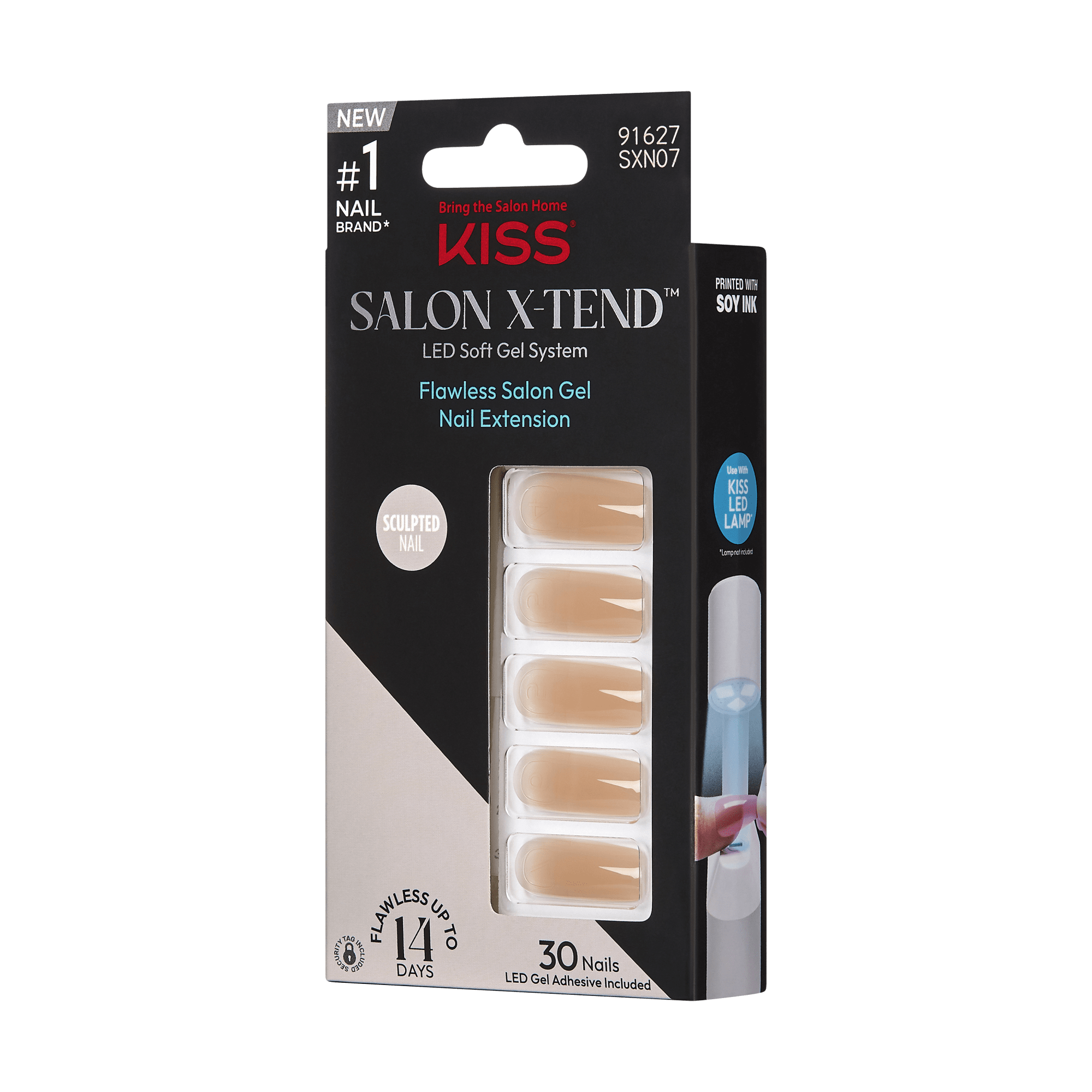 Kiss Salon X-tend Color Press On Gel Nails - Green Apple