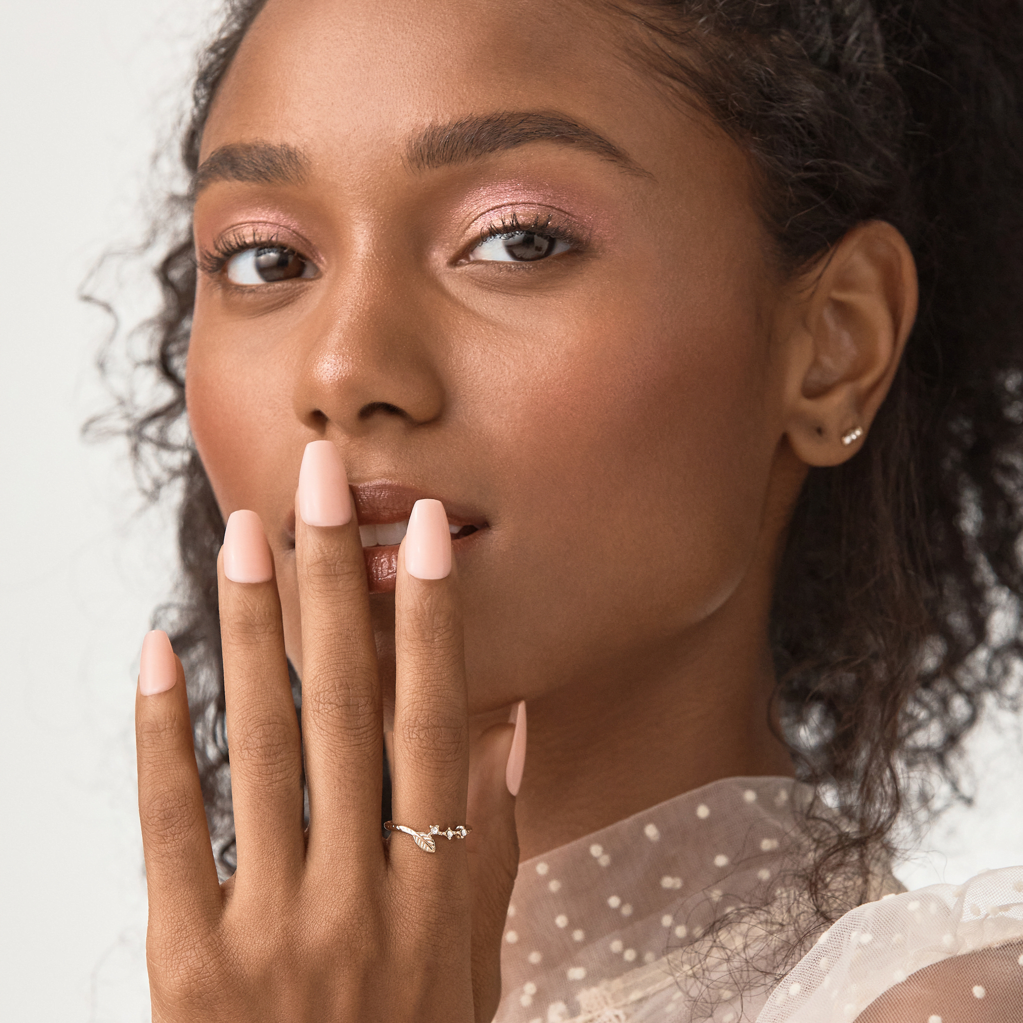 Impress Color No Glue Fake Press On Nails - Serendipity | Solid, Pink, Medium, Coffin, Manicure