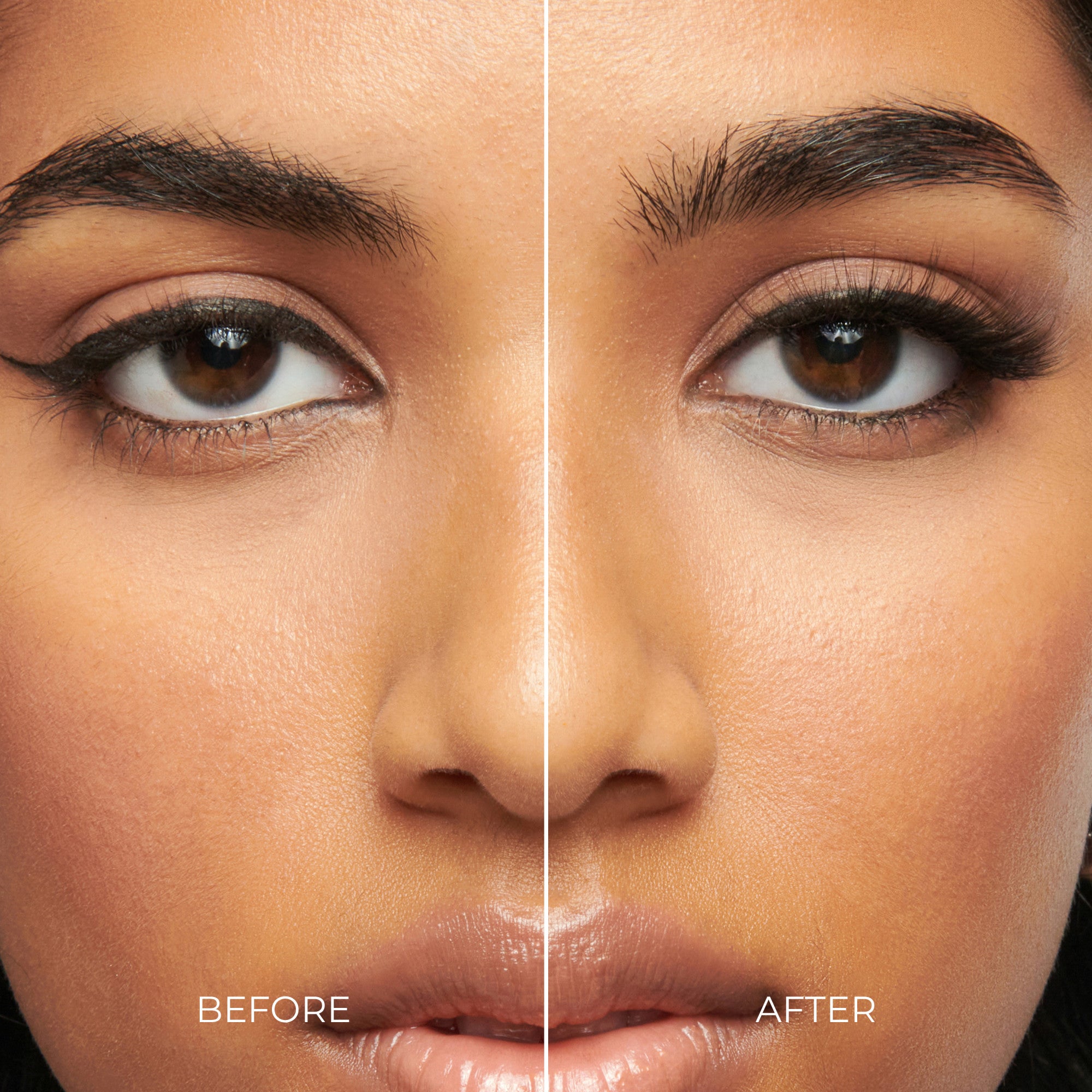 Before and after comparison of a woman&