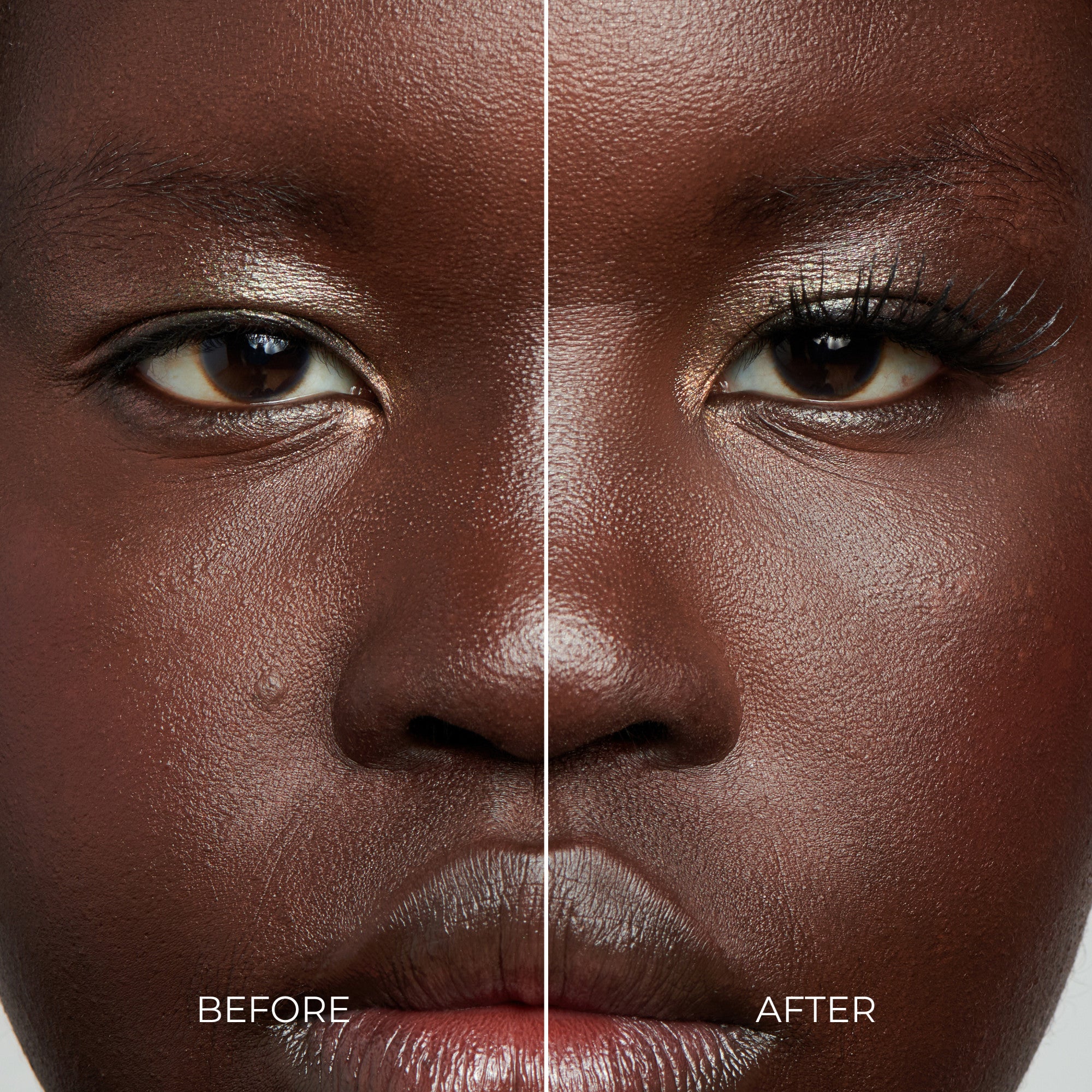 Before and after comparison of a person&