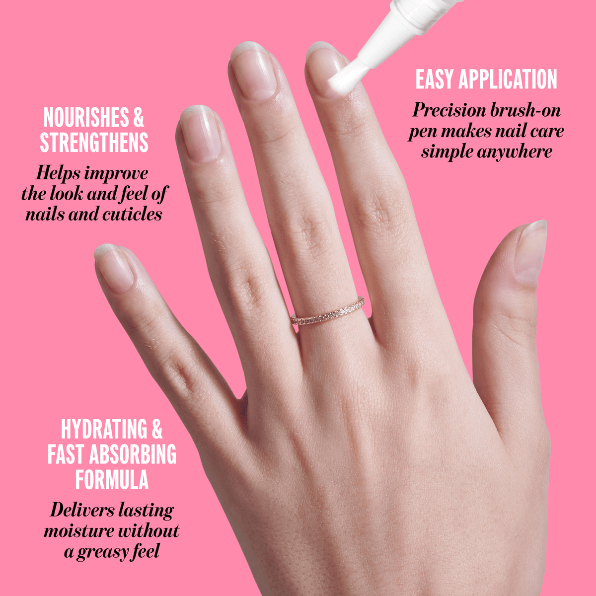 Kiss Manicovery Nail & Cuticle Repair | Nail Adhesive, Press-On Glue, Serum Twist Pen, Vitamin E & Jojoba Oil Infused, 0.04 fl. oz.