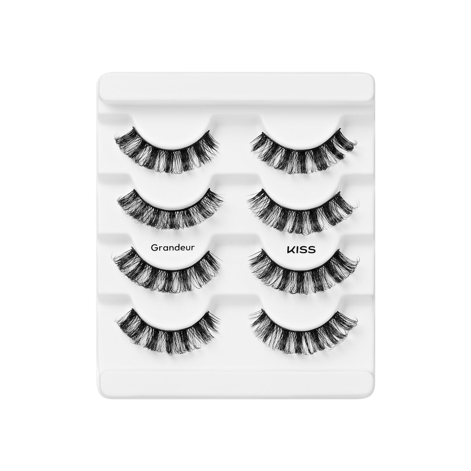 Kiss Lash Couture False Eyelashes The Muses Collection Multipack - Grandeur | 4 Pairs, Strip Lashes, 14mm