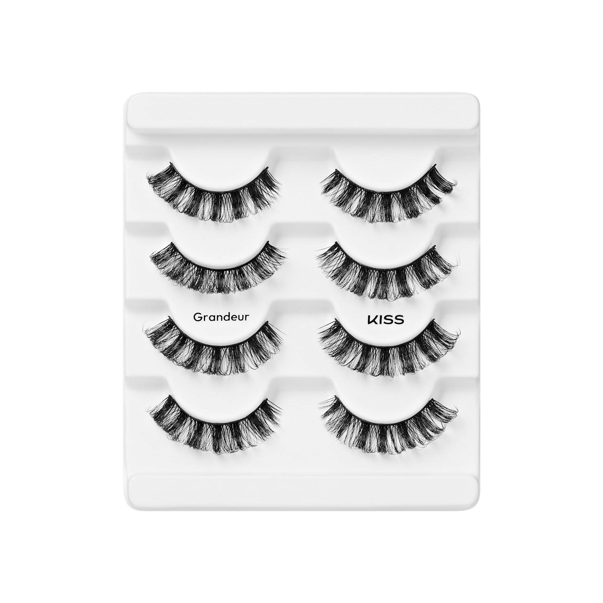 Kiss Lash Couture False Eyelashes The Muses Collection Multipack - Grandeur | 4 Pairs, Strip Lashes, 14mm