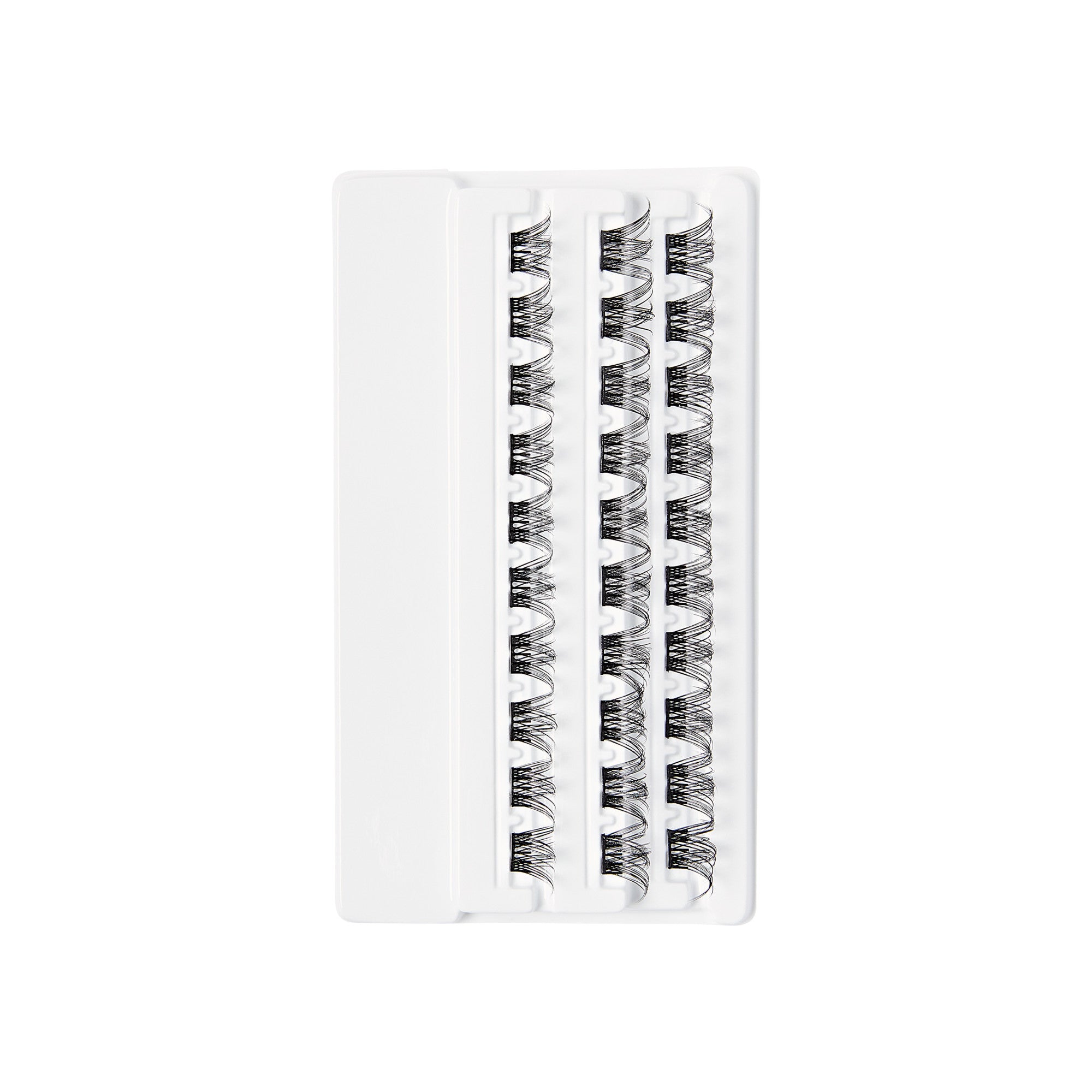 The image shows a white plastic tray containing four rows of coiled metal springs. The springs are neatly aligned in parallel rows, and the tray appears to be designed to hold them securely in place. The overall design is clean and organized, suggesting that the tray is used for storage or transportation of the springs.
