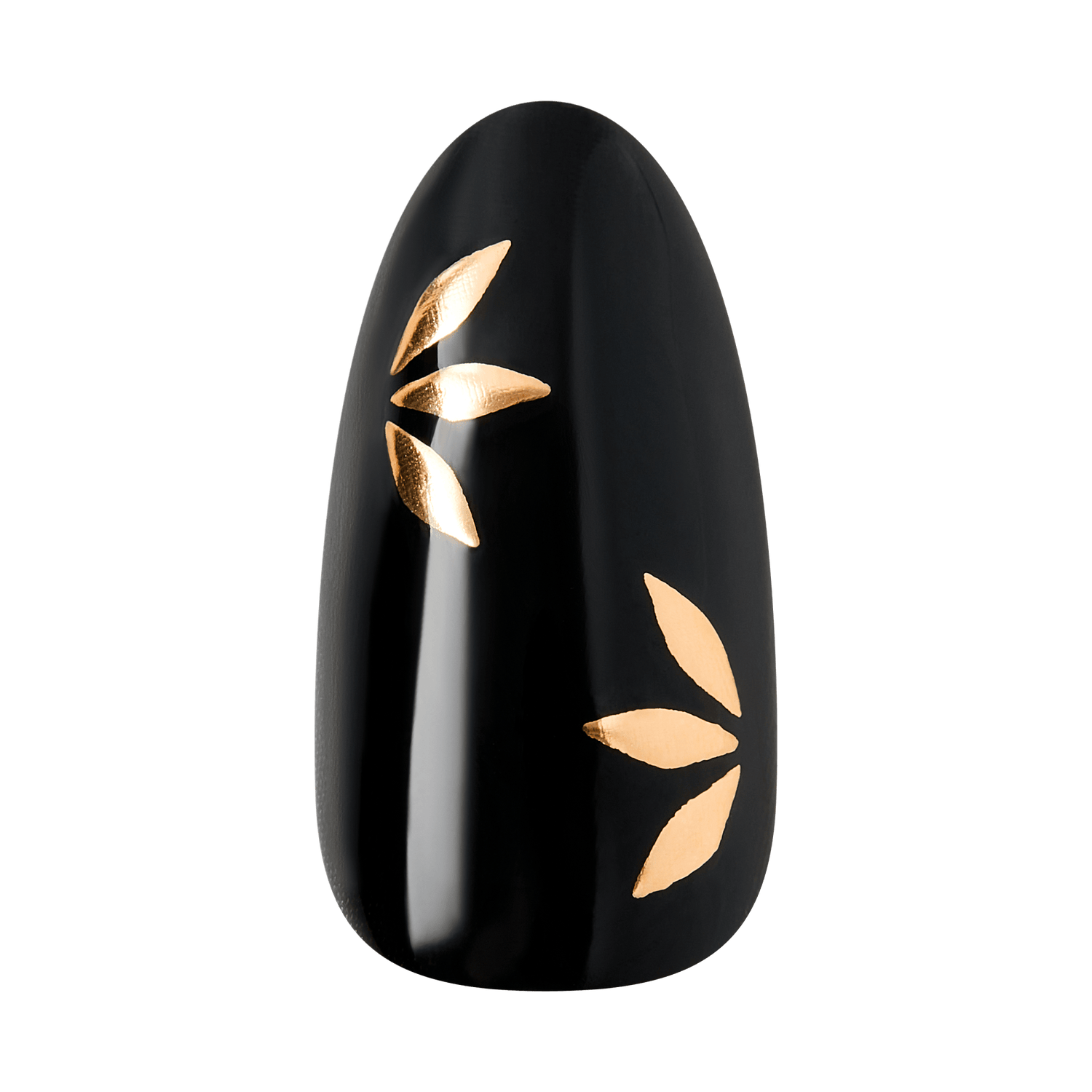 Kiss Haunt Halloween Press On Fake Glue Nails - Drop Dead Gorgeous | French Design, Black &amp; Red, Medium, Almond, Glow In The Dark