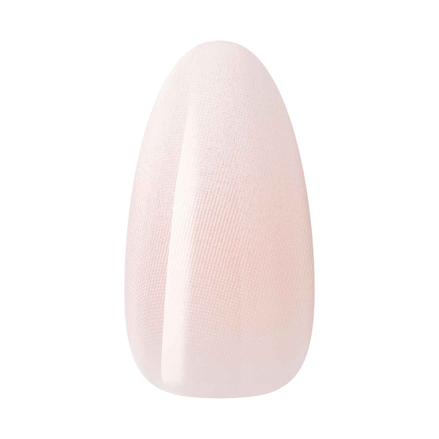Almond-shaped nude pink nail polish swatch with glossy finish