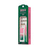 The image features a packaging for a beauty product called the "Wicked x Falscara The Bone Essentials Kit." The kit is designed for eyelash application and includes several components. The packaging is predominantly green with pink accents, showcasing a whimsical design. Inside, there are various lengths of false eyelashes (notably labeled as 8mm), a bonding agent, and a tool for application. The overall aesthetic is vibrant and appealing, targeting those interested in enhancing their eye makeup.
