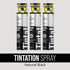 Thats! Natural Black Tintation Spray 3-pack with pointed nozzle for precise hair color application.