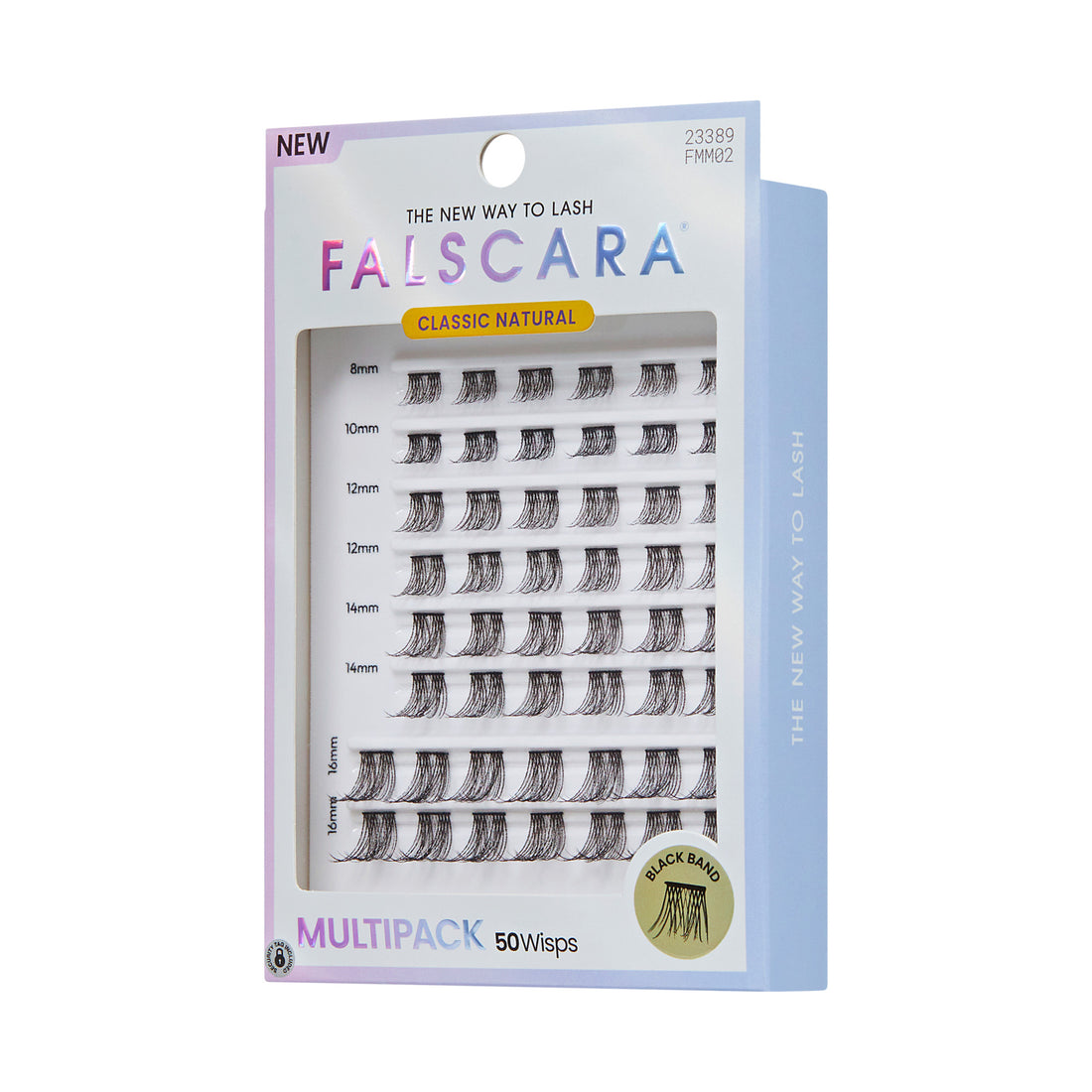 FALSCARA Classic Natural Multipack false lashes, 50 wisps, multiple lengths 8mm-16mm