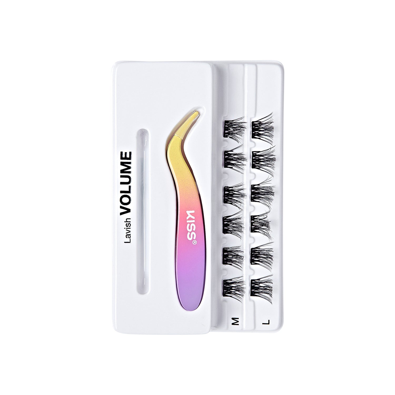 Impress Falsies Self Adhesive Eyelashes, 12 Lash Clusters + Applicator – Lavish