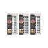 Three packs of Kiss imPRESS Press-On Falsies Wispy Clusters, each with 30 no-glue, press-on eyelash extensions shown in clear packaging with black and pink accents.