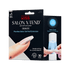 KISS Salon X-tend LED Soft Gel Starter Kit packaging showing a glitter-tipped gel nail on a thumb, LED lamp curing a nail, and text highlighting a flawless salon gel extension, flexible soft gel, 14-day wear, and 30 nails included.