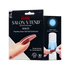 KISS Salon X-tend LED Soft Gel Starter Kit packaging with a long, maroon nail extension, highlighting flexible soft gel, LED lamp included, and salon-cured manicure in minutes.