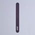 Black nail file with rounded edges, featuring white \