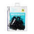 KISS Colors & Care package of 12 black snap-on wig clips with non-slip grip, visible through clear resealable plastic pouch.