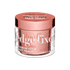 Clear round jar with a shiny peach-colored lid, labeled \